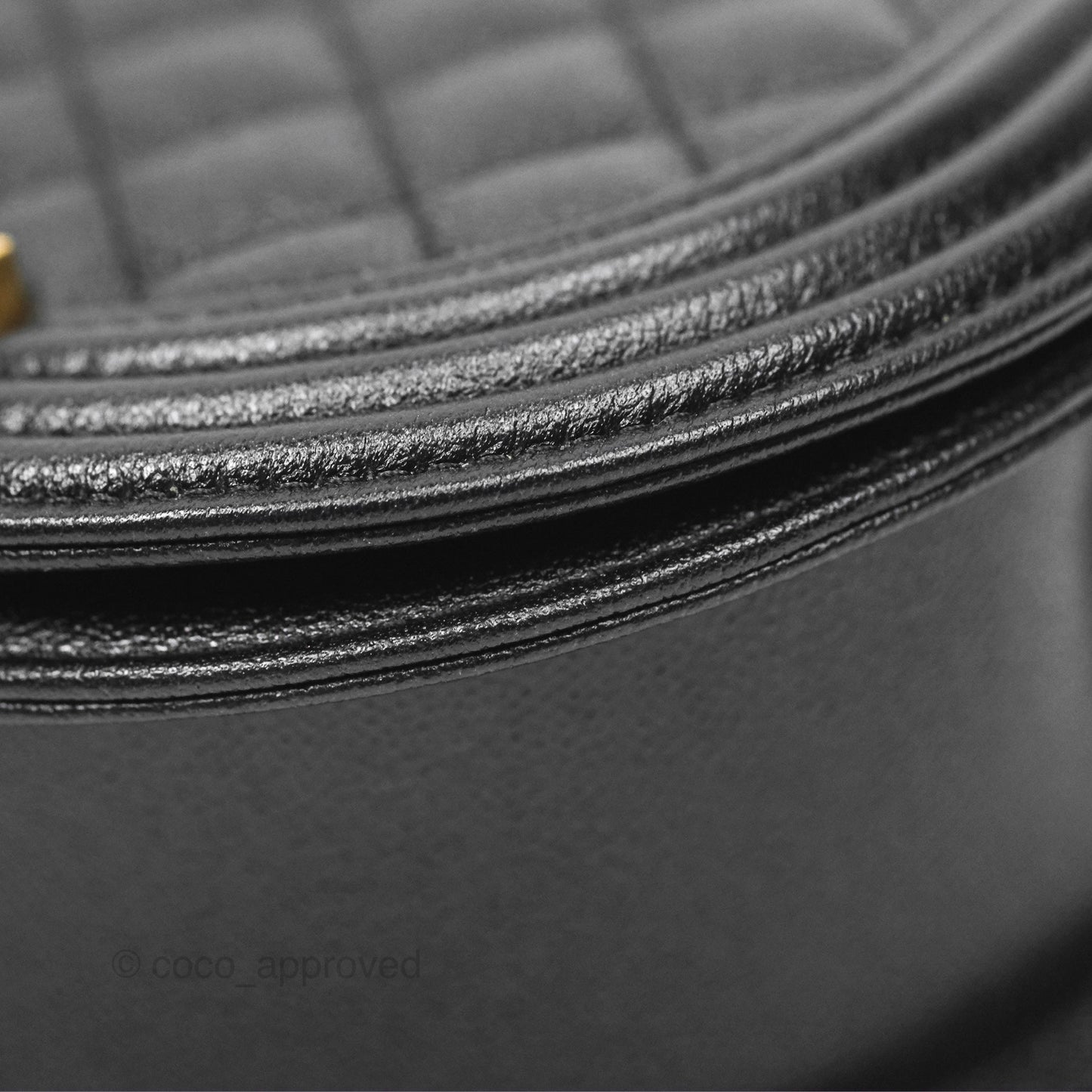 Chanel Boy Messenger Bag Black Caviar Aged Gold Hardware