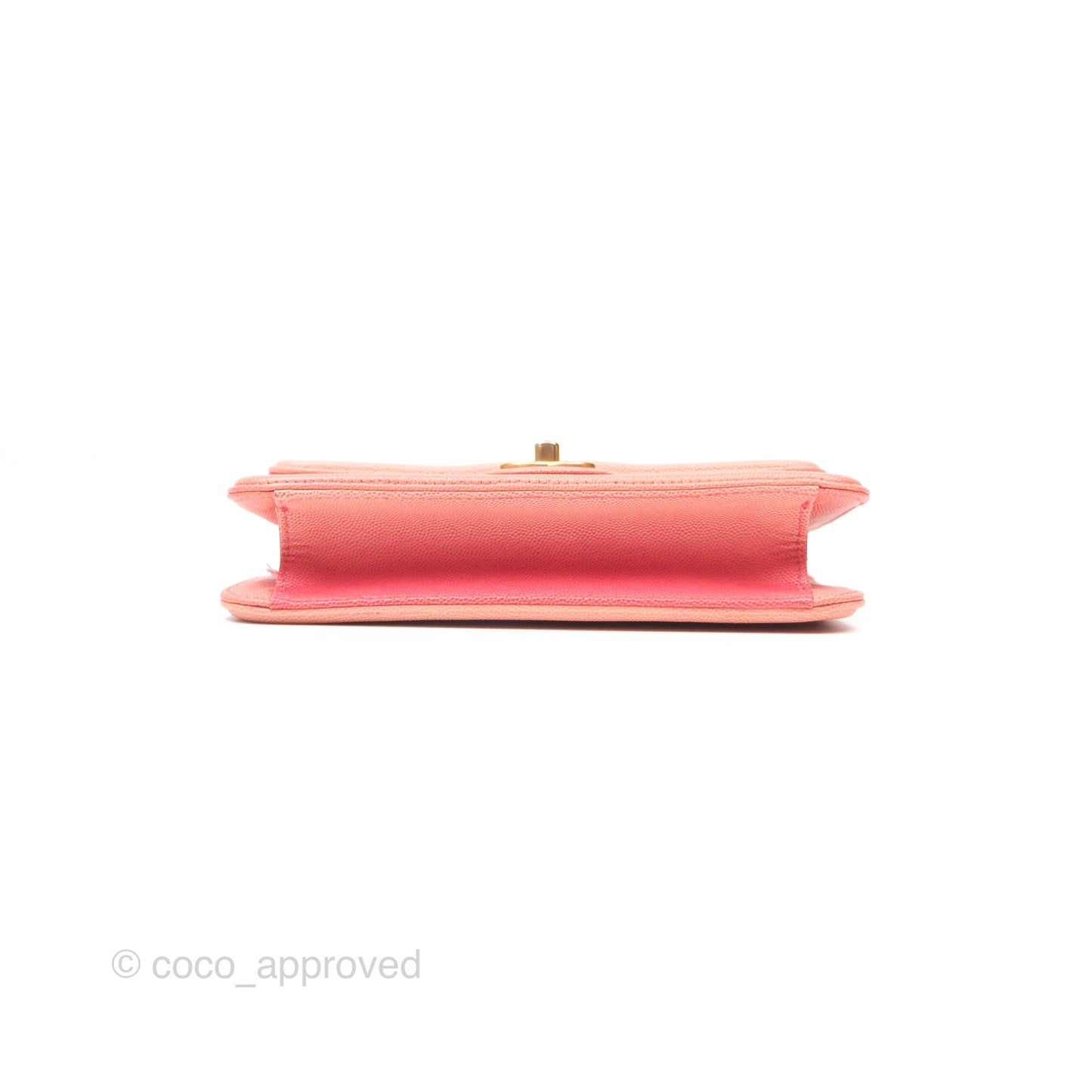 Chanel Sunset On The Sea Flap Bag Pink Caviar Aged Gold Hardware