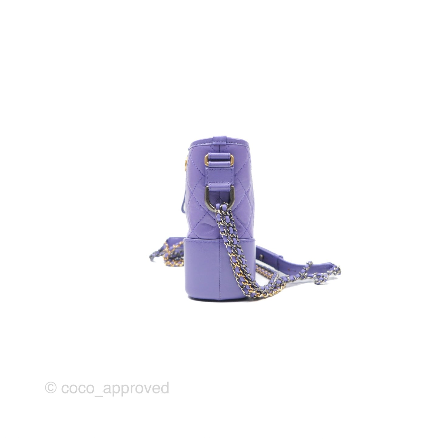 Chanel New Medium Gabrielle Purple Aged Calfskin