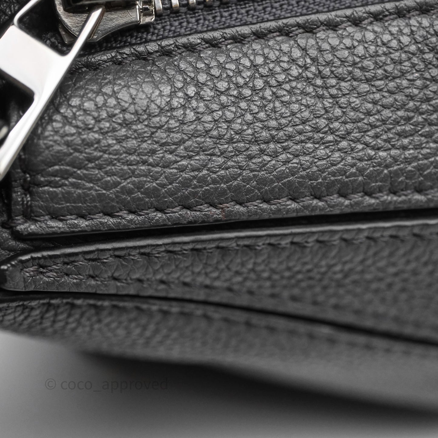 Loewe Small Puzzle Grey Calfskin Edge Bag