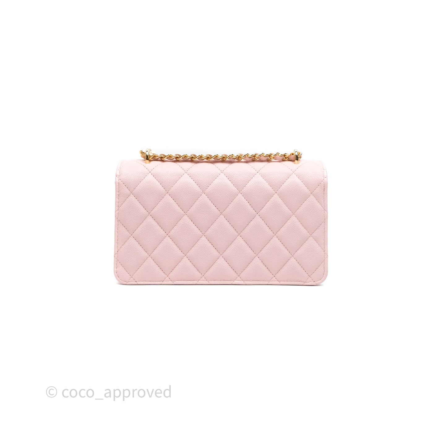 Chanel Clutch with Chain Caviar Pink Gold Hardware