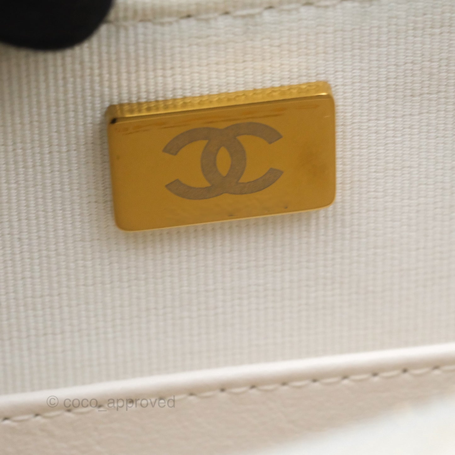 Chanel Hobo Bag White Aged Calfskin Aged Gold Hardware