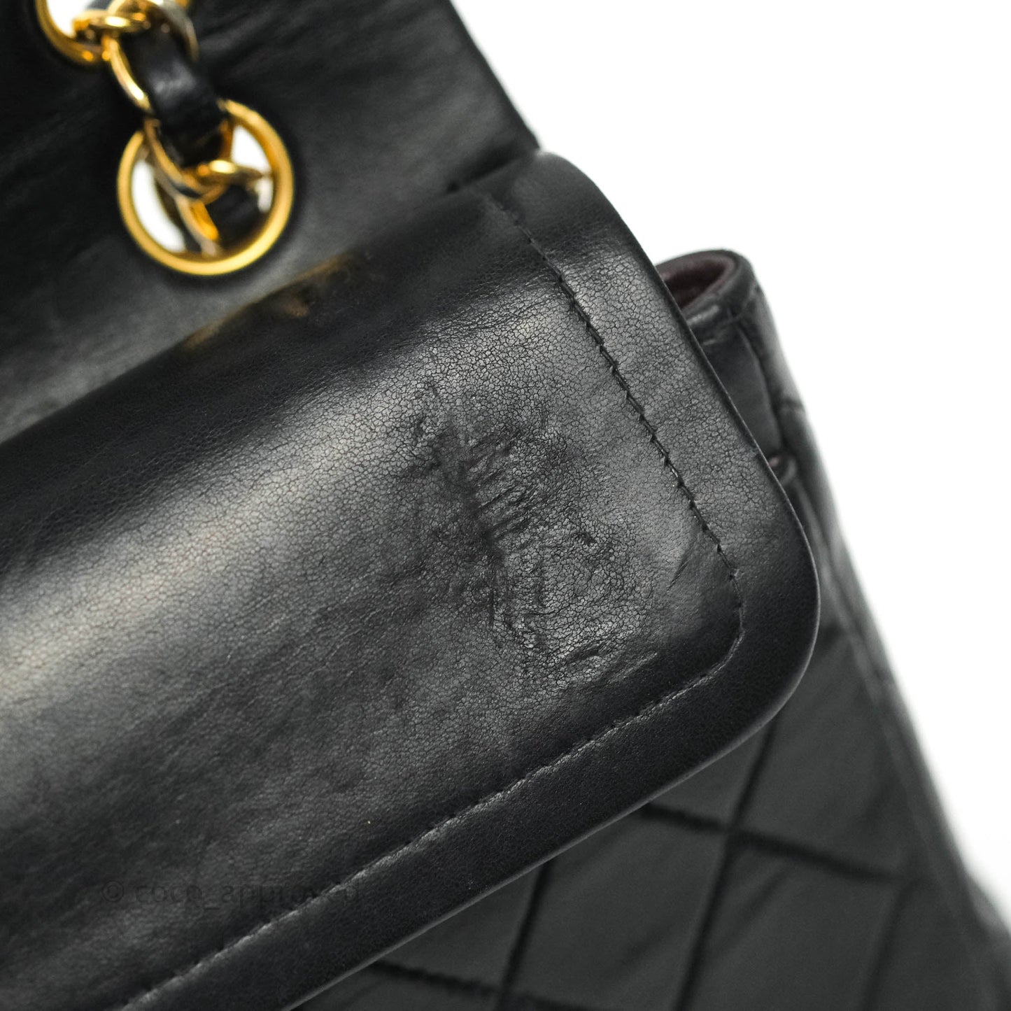 Chanel Classic Vintage Small S/M Flap Black Lambskin 24K Gold Hardware