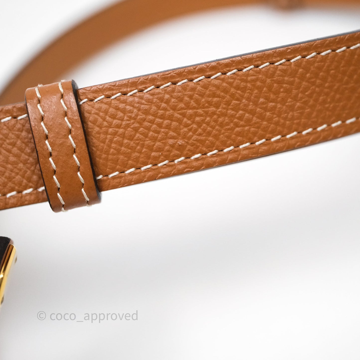 Hermès Kelly Buckle Belt Gold 37 Epsom Gold Hardware
