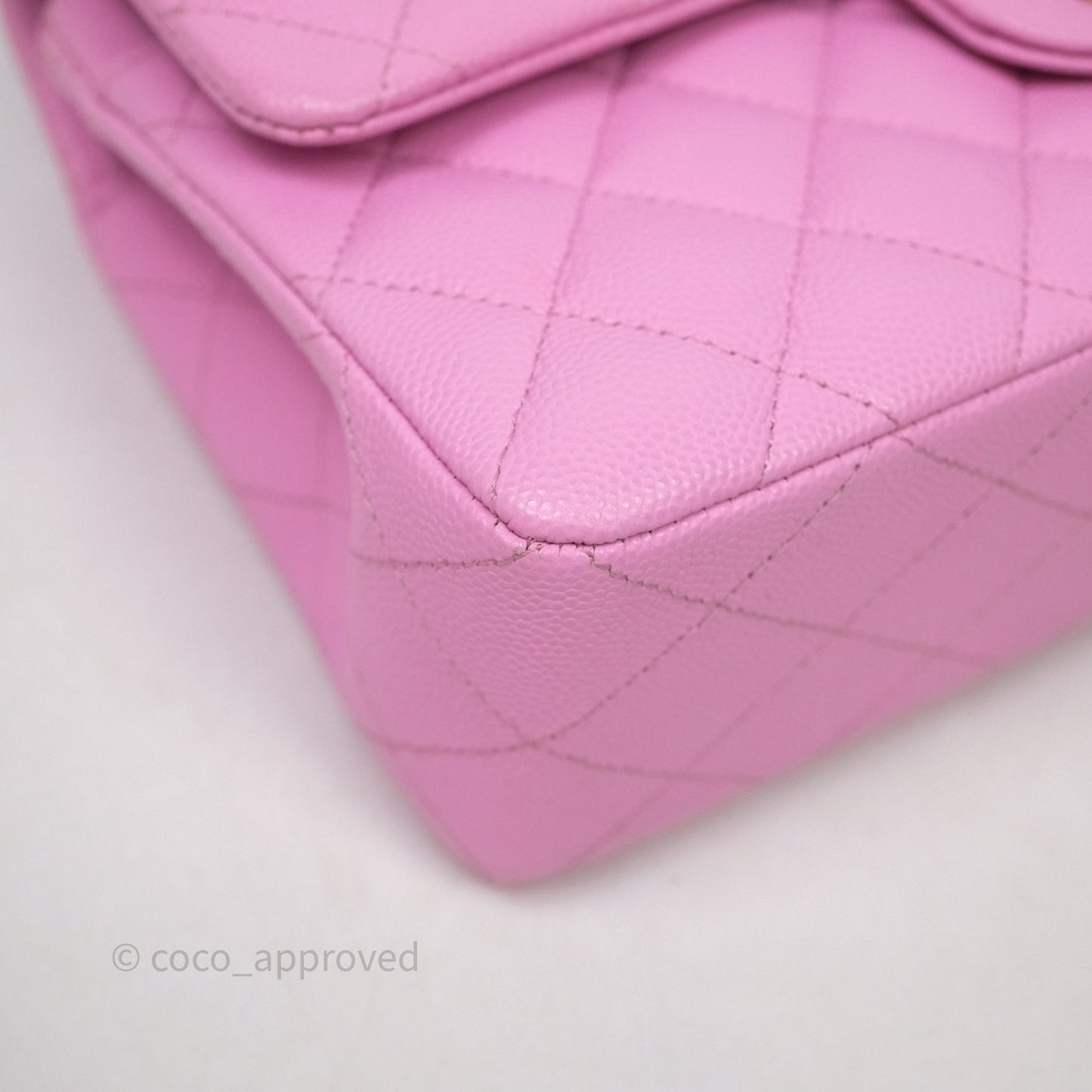 Chanel Small Classic Flap Quilted Pink Caviar Gold Hardware