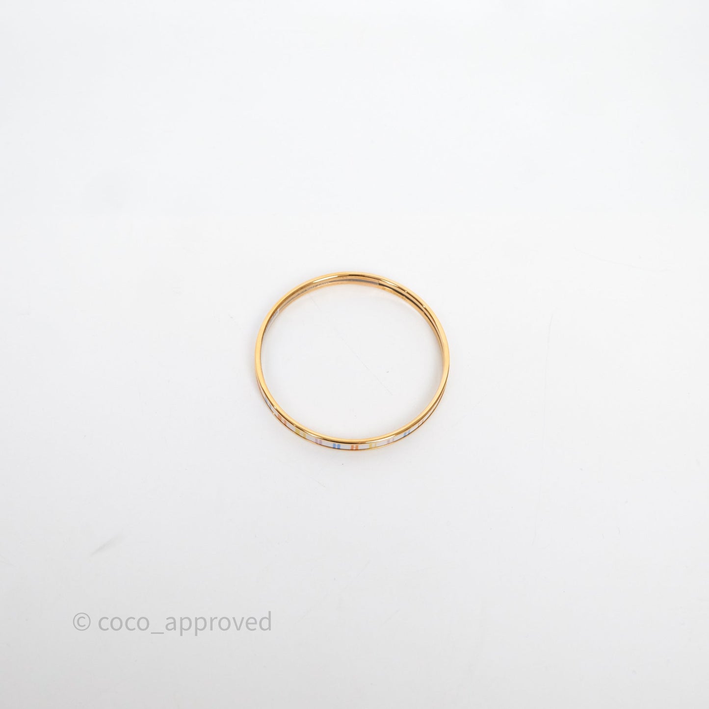 Hermès OP'H Bangle White/ Multicolor Rose Gold Hardware