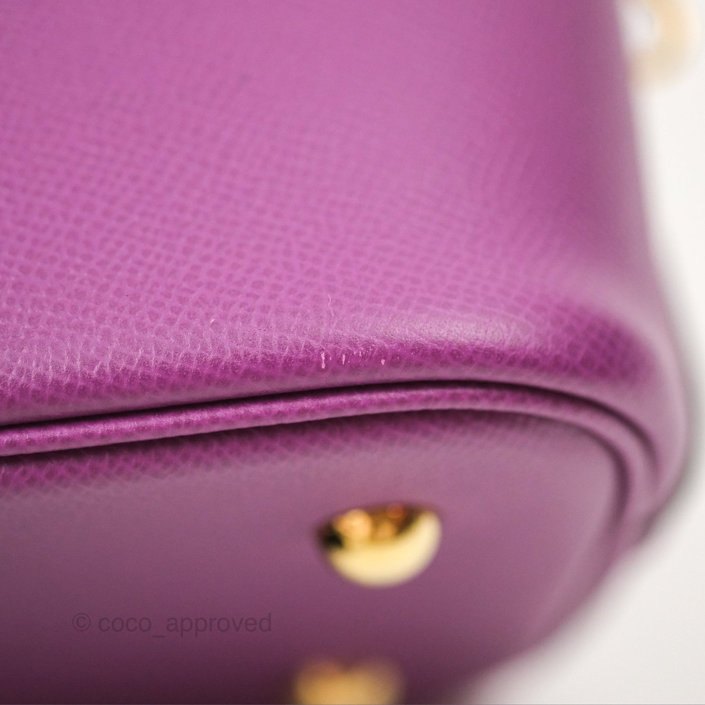 Hermès Bolide 1923 31 Purple Epsom Palladium Hardware