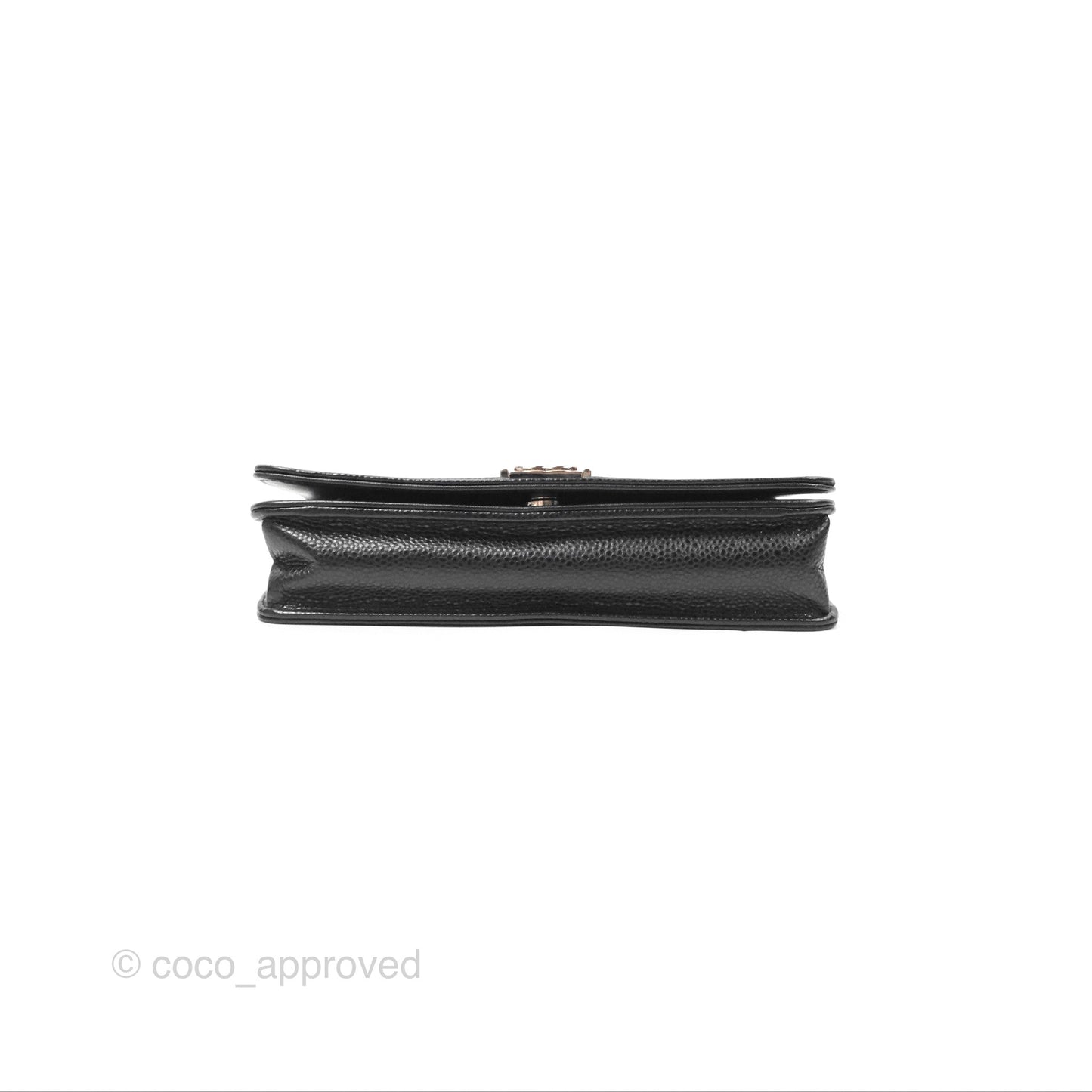Chanel Chevron Boy Wallet on Chain WOC Black Caviar Silver Hardware