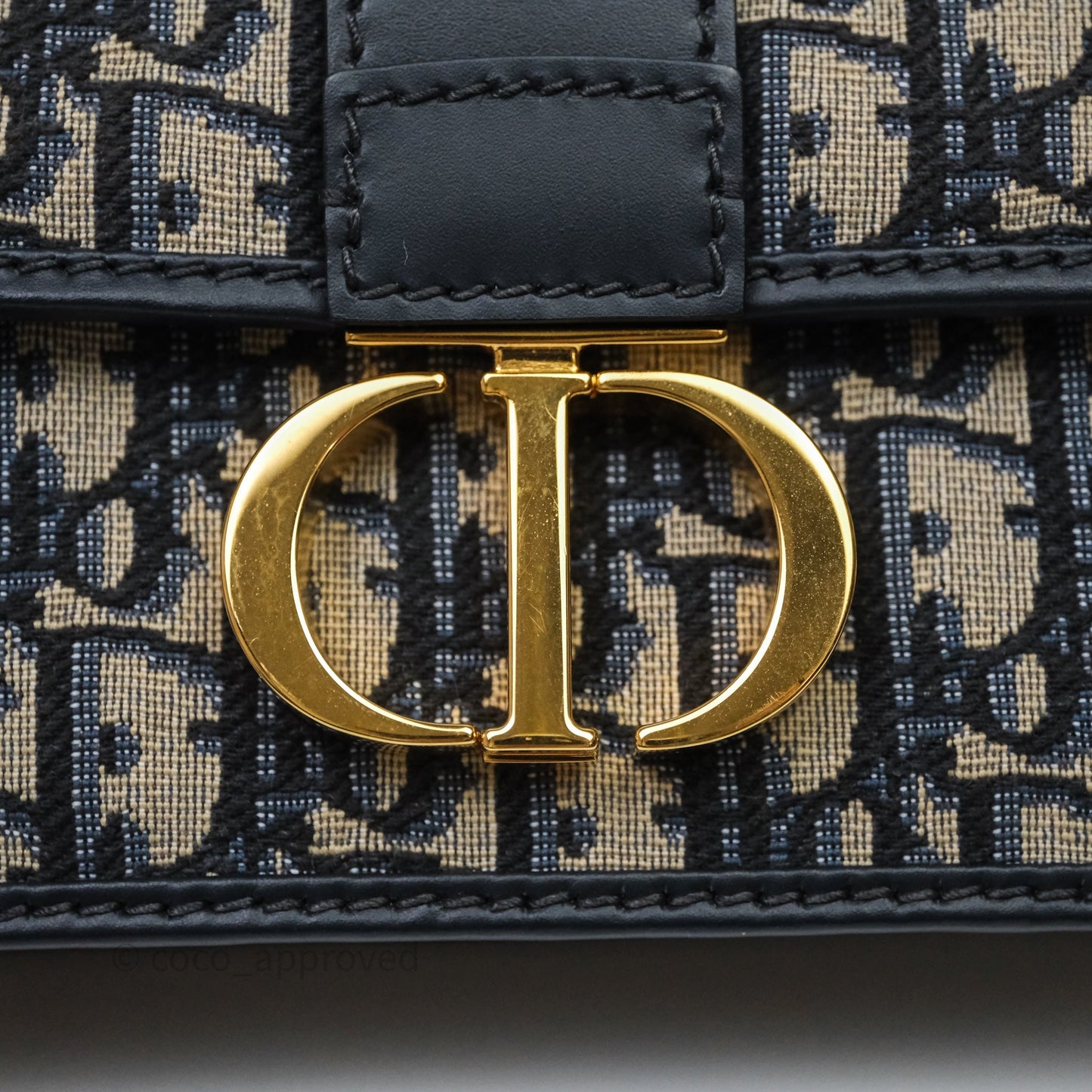 Christian Dior 30 Montaigne Bag Blue Dior Oblique Jacquard