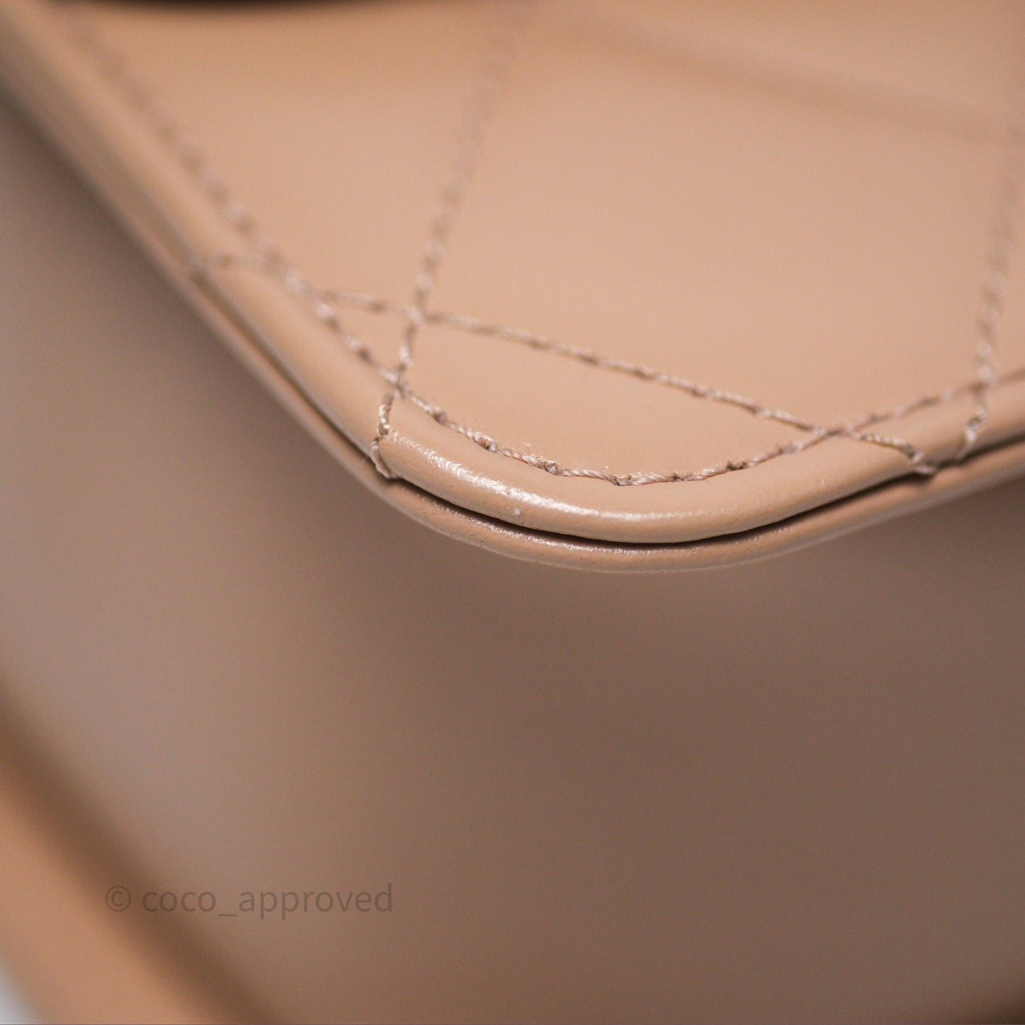 Chanel Quilted Small Perfect Fit Adjustable Beige Calfskin Gold Hardware 21A