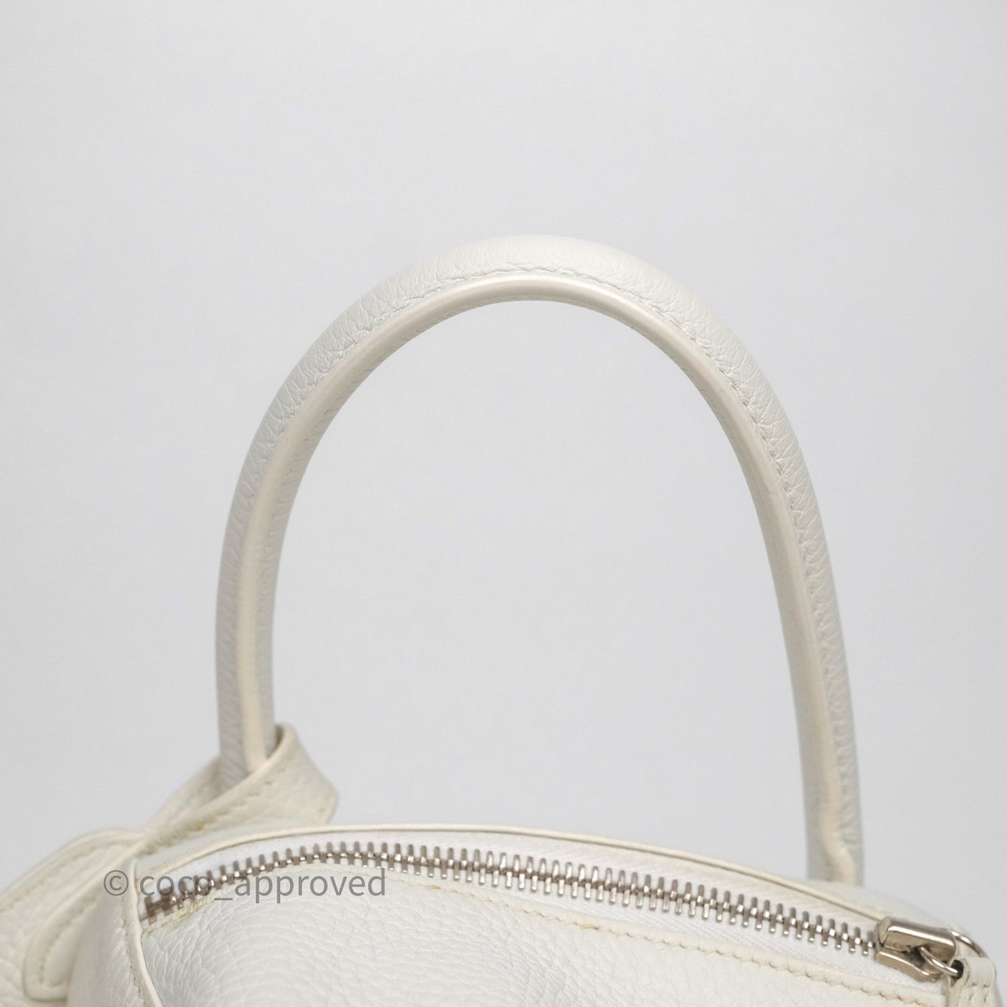 Hermès Lindy 30 White Clemence Palladium Hardware