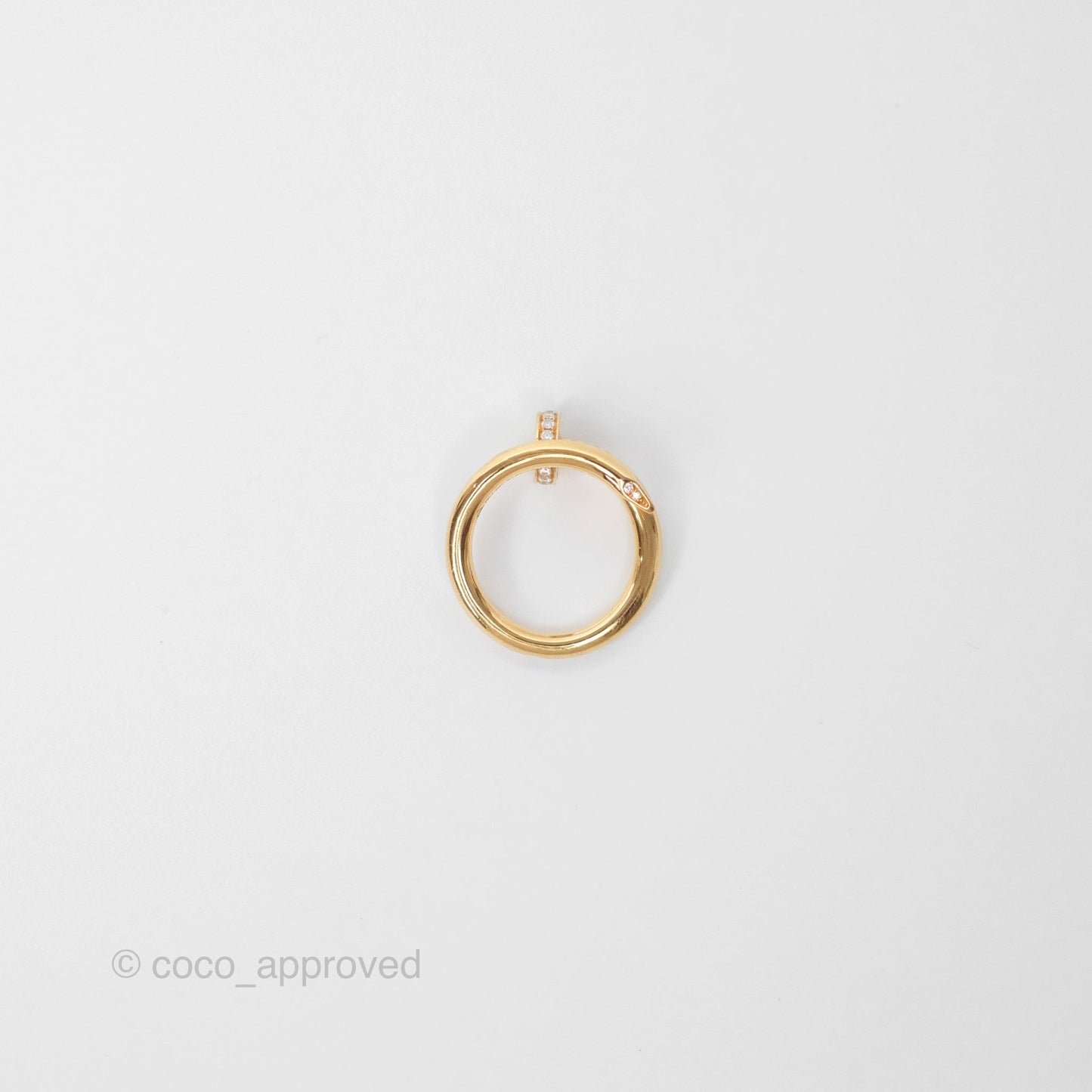 Cartier Juste Un Clou Ring Rose Gold Diamonds Size 51