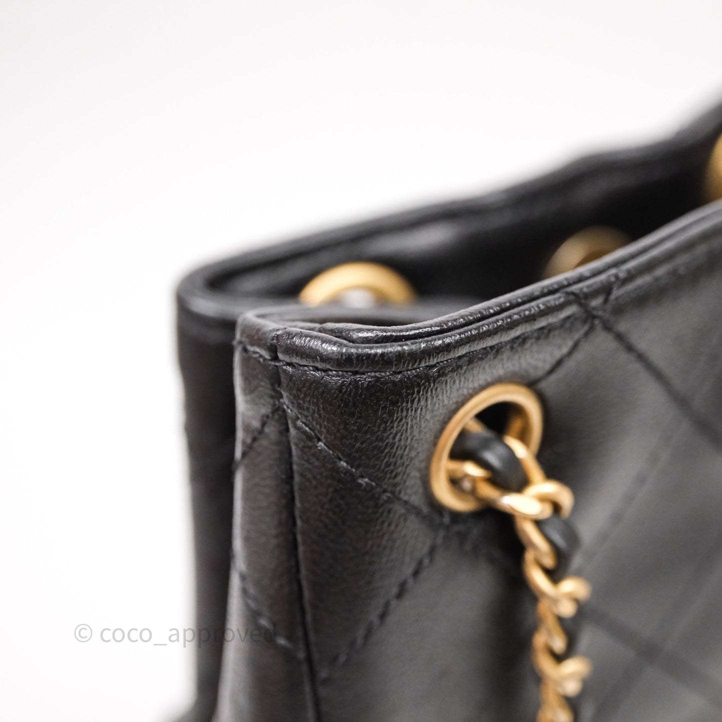 Chanel Double Pocket Black Lambskin Gold Hardware 25C