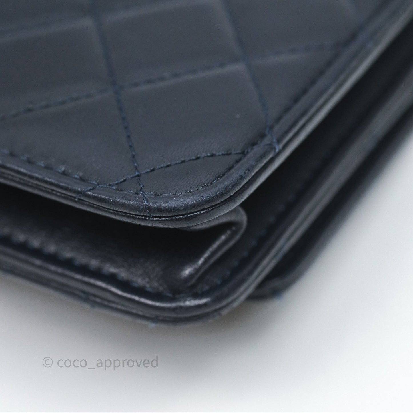 Chanel Trendy CC WOC Wallet On Chain Navy Lambskin Gold Hardware