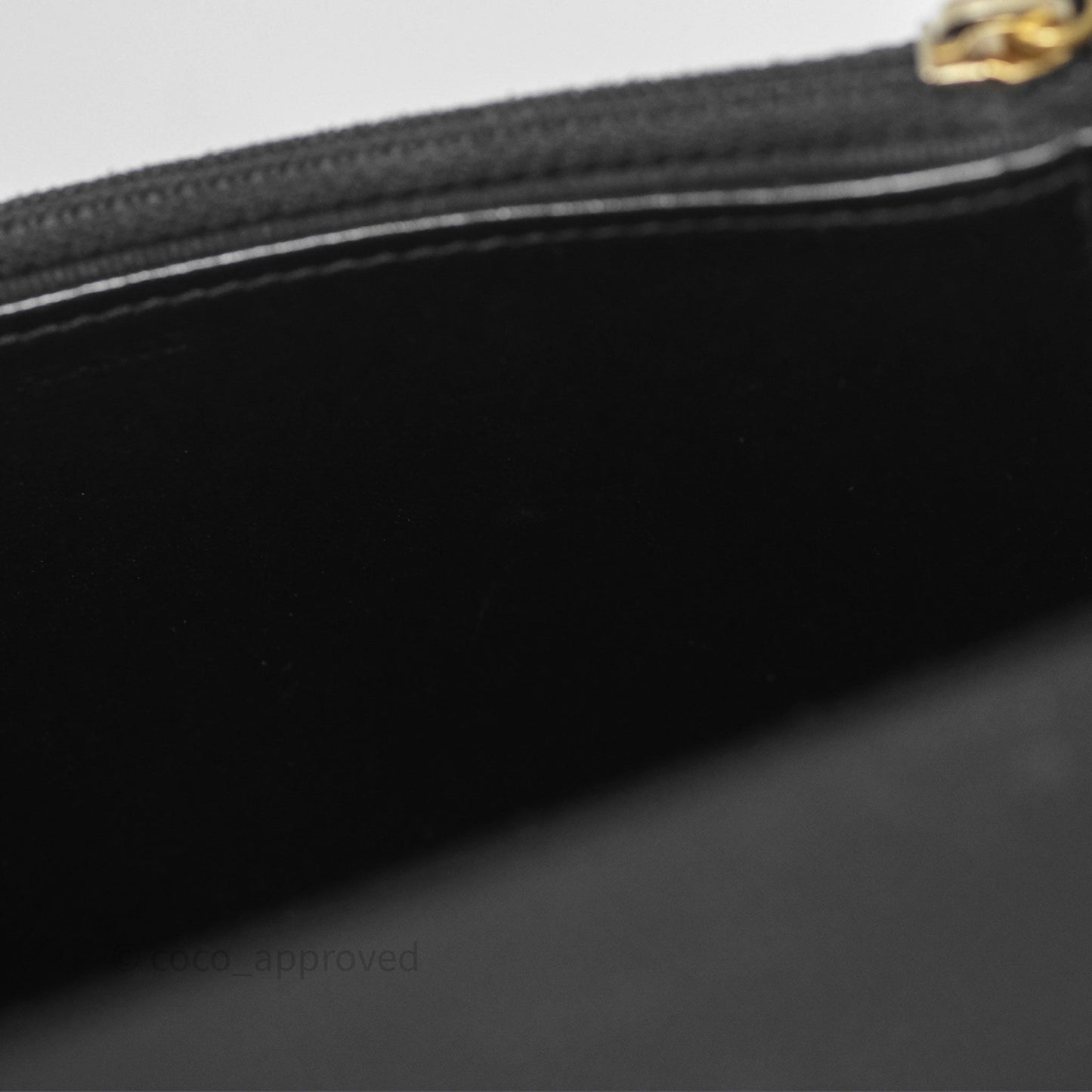 Chanel Quilted Medallion Wallet on Chain WOC Black Glossy Lambskin Gold Hardware 22K