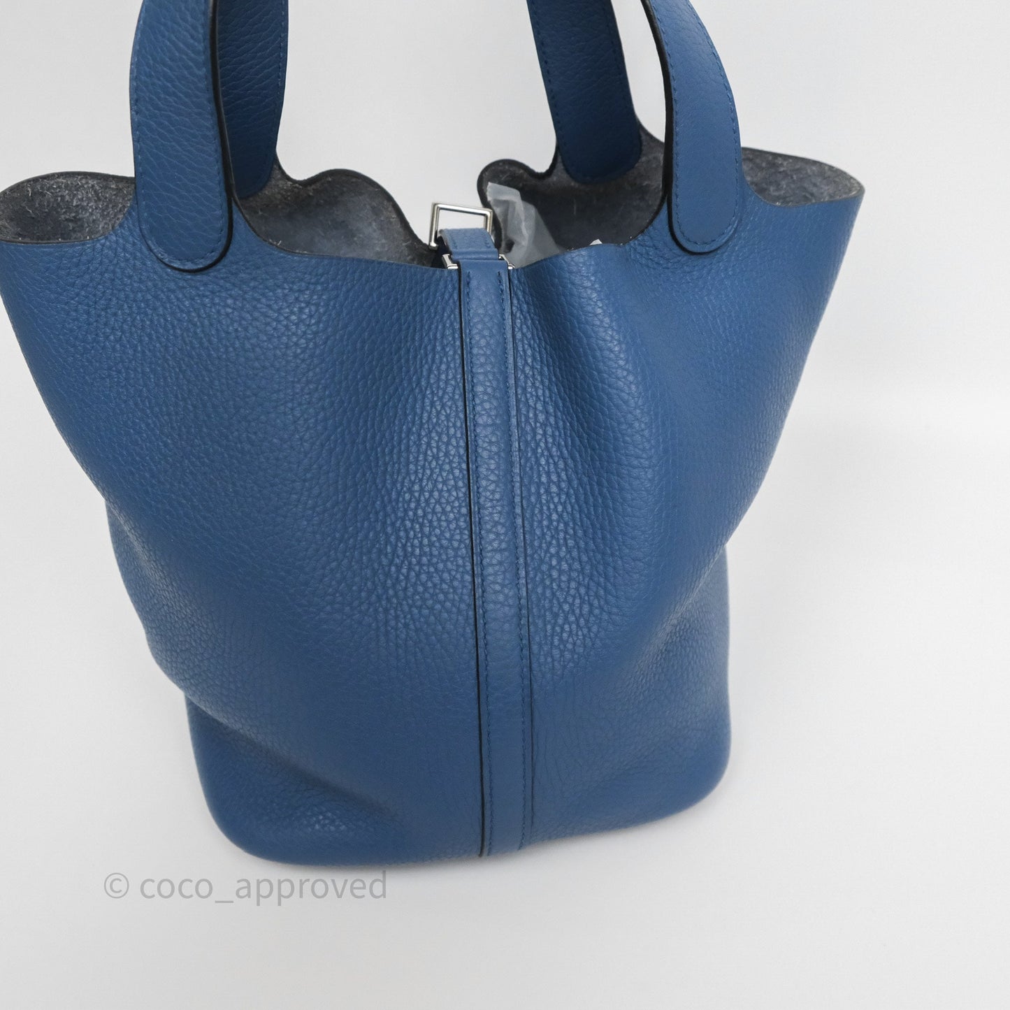 Hermès Picotin 22 Bleu Agate R2 Clemence Palladium Hardware
