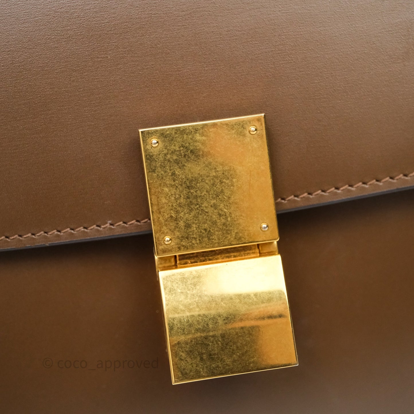 Celine Medium Classic Box Flap Caramel Calfskin