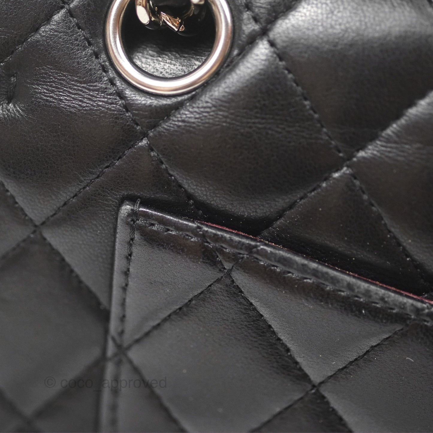 Chanel Small S/M Classic Flap Black Lambskin Silver Hardware
