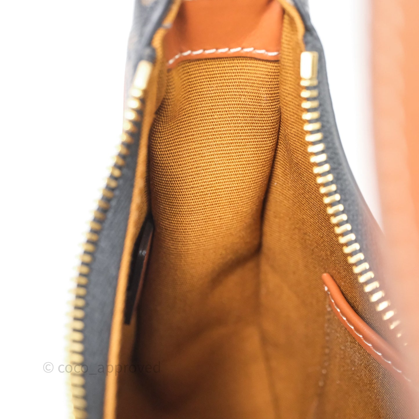 Celine Medium Ava Triomphe Bag Triomphe Canvas Tan Calfskin