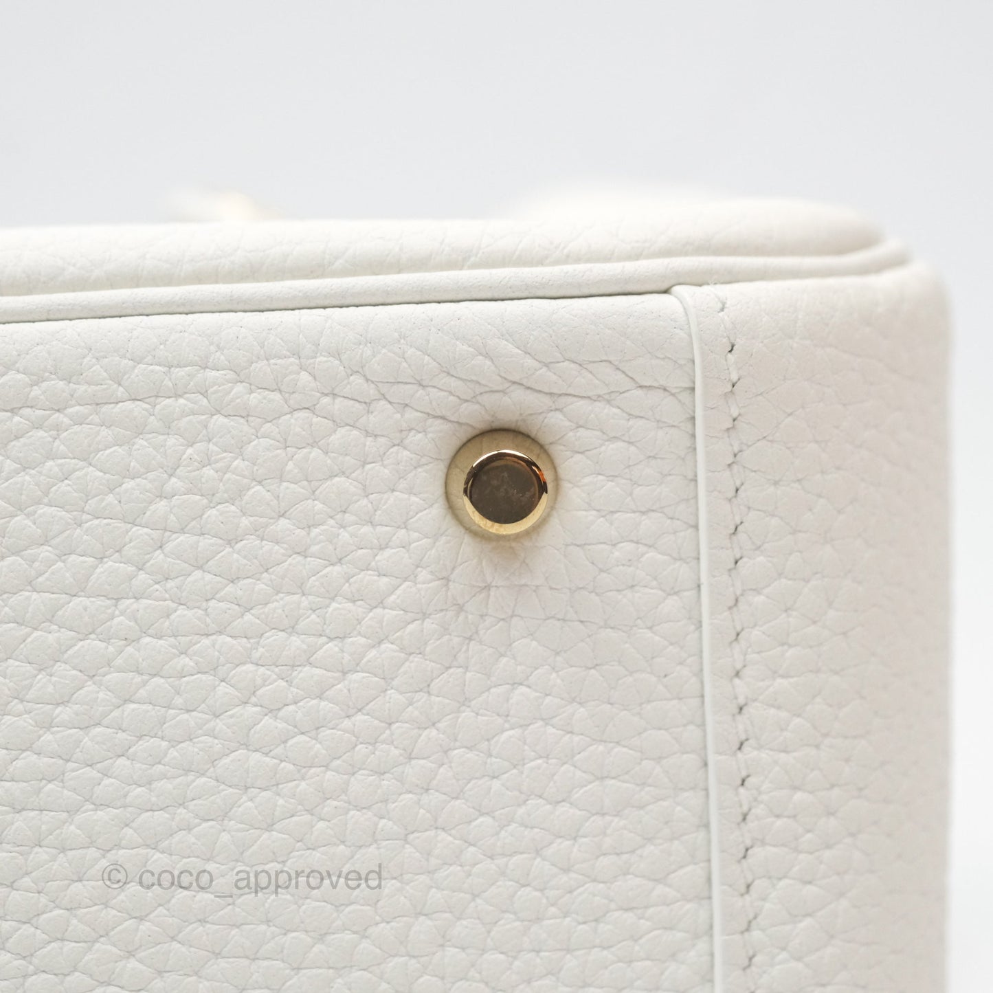 Hermès Mini Lindy 20 New White 0U Clemence Gold Hardware