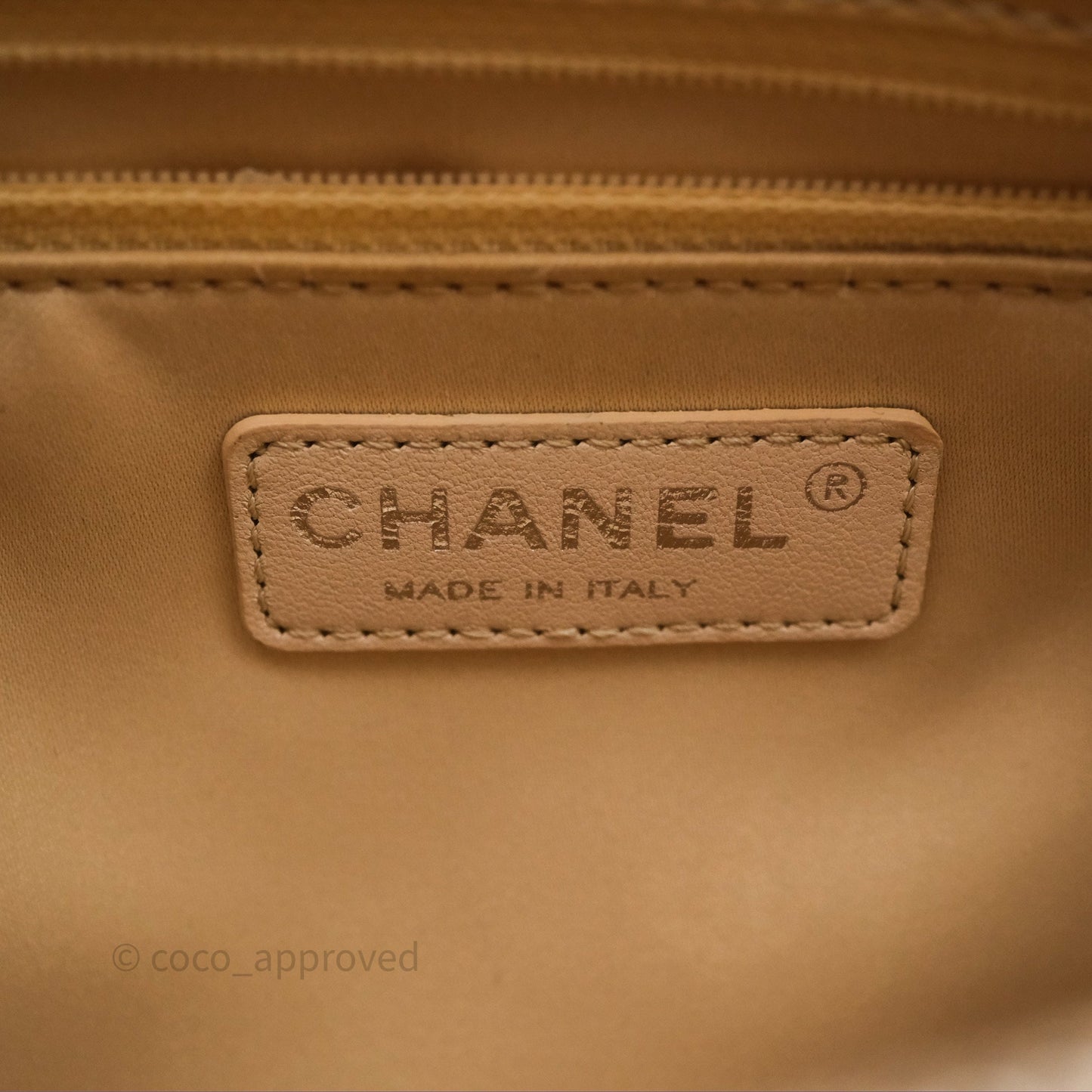 Chanel GST Beige Caviar Silver Hardware