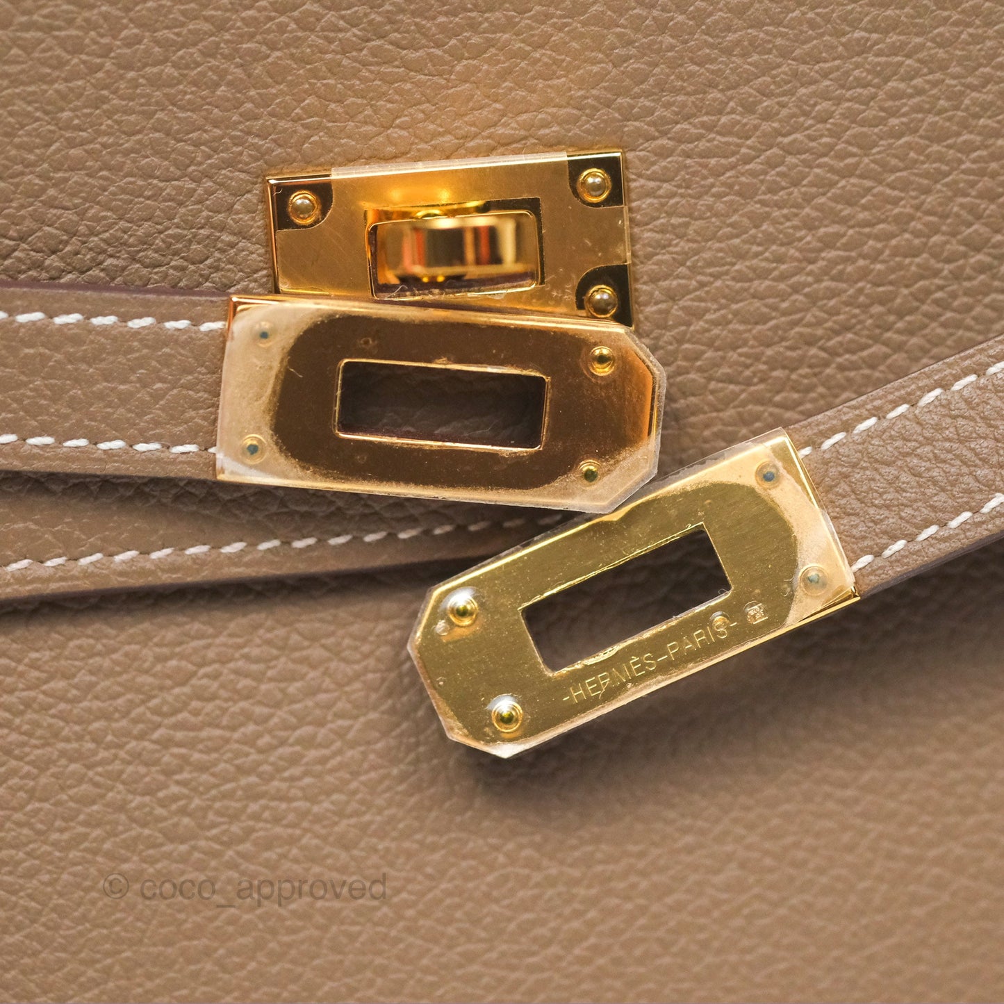 Hermès Kelly To Go Wallet Etoupe Evercolor Gold Hardware