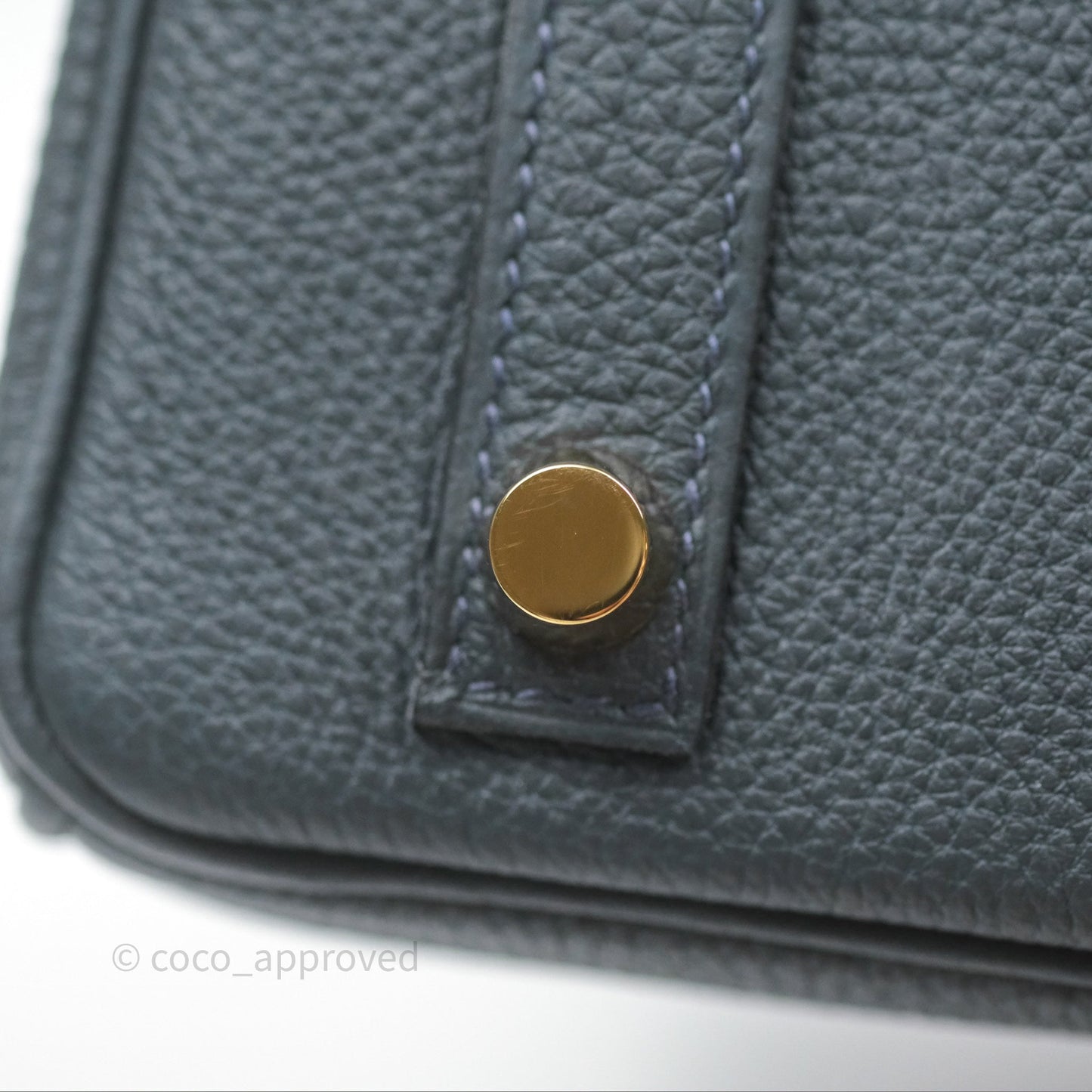 Hermès Birkin 25 Retourne Vert Rousseau V0 Togo Gold Hardware