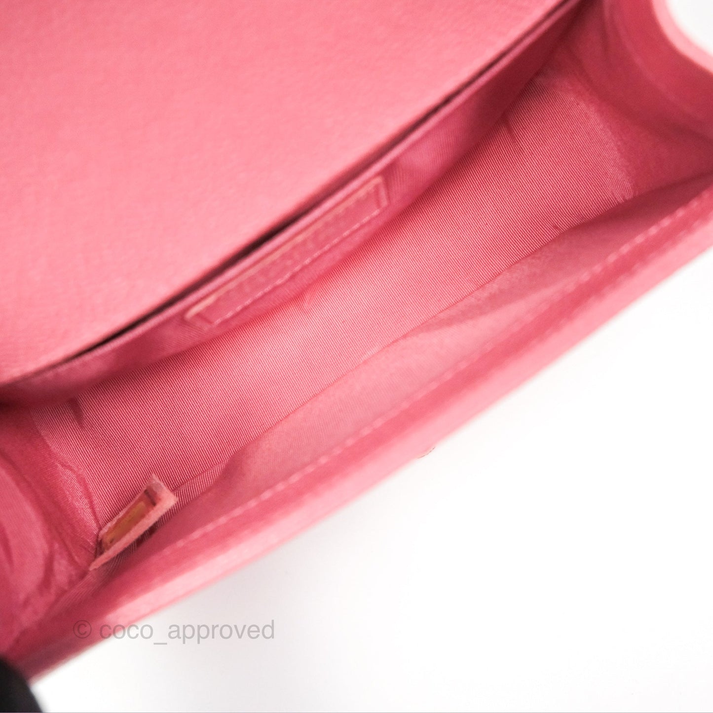 Chanel Small Boy Chevron Pink Caviar Silver Hardware