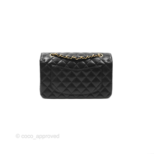 Chanel Small Classic Quilted Flap Black Caviar Gold Hardware