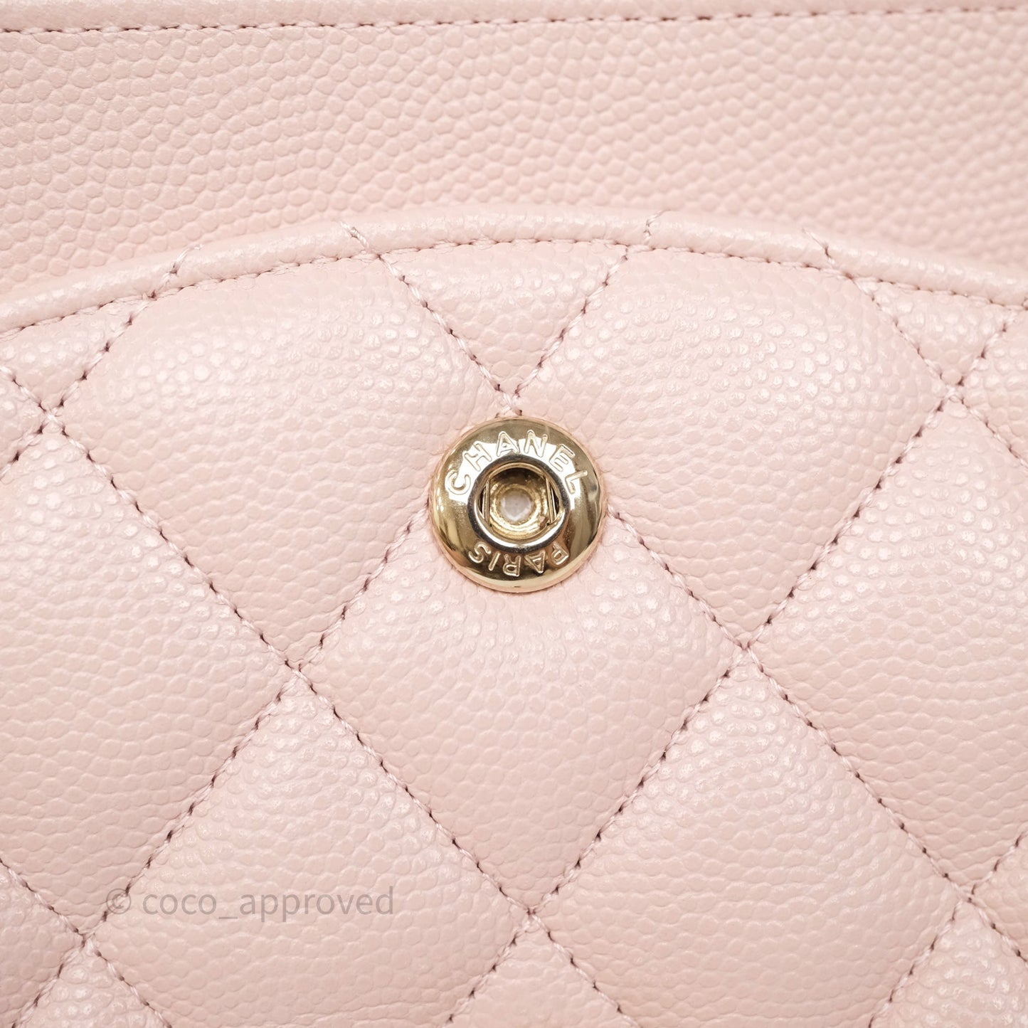 Chanel Classic M/L Medium Flap Quilted Pink Caviar Gold Hardware