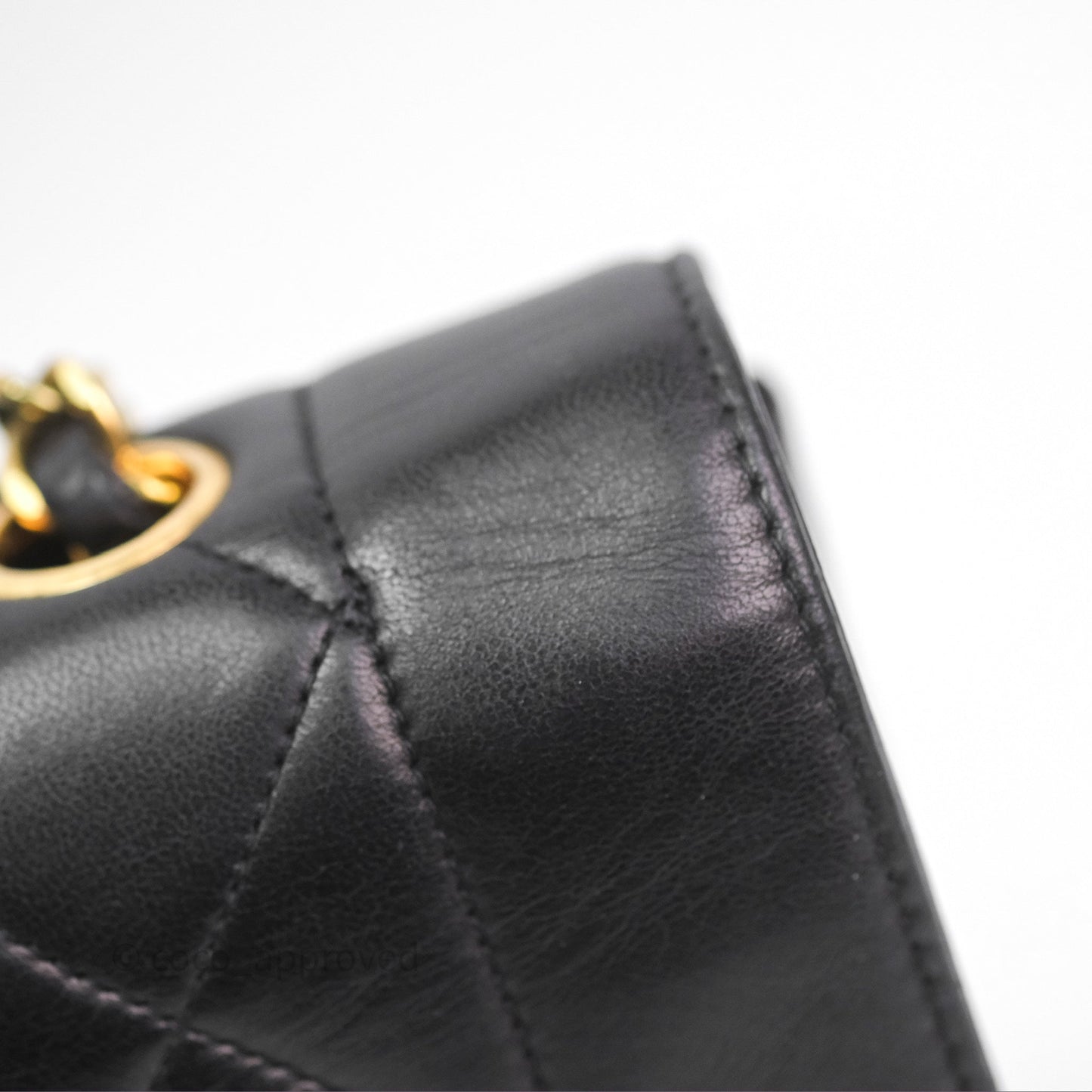 Chanel Vintage Quilted Small Classic Diana Flap Bag Black Lambskin 24K Gold Hardware