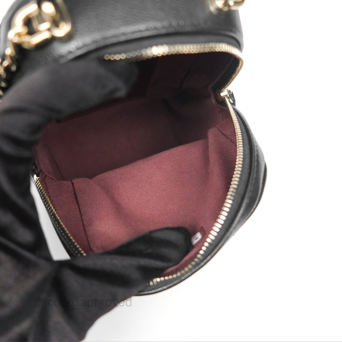 Chanel Classic Mini Backpack Black Caviar Gold Hardware
