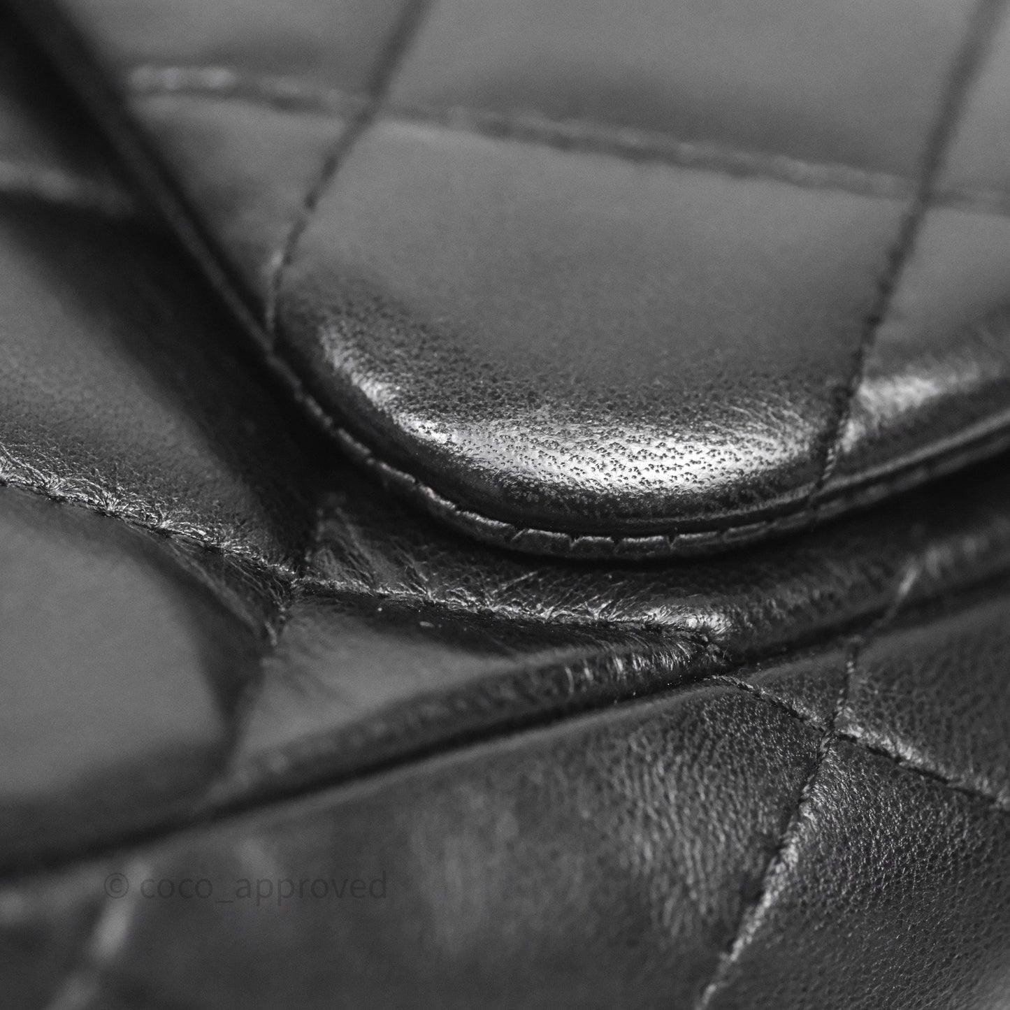Chanel Jumbo Single Flap Black Lambskin Silver Hardware
