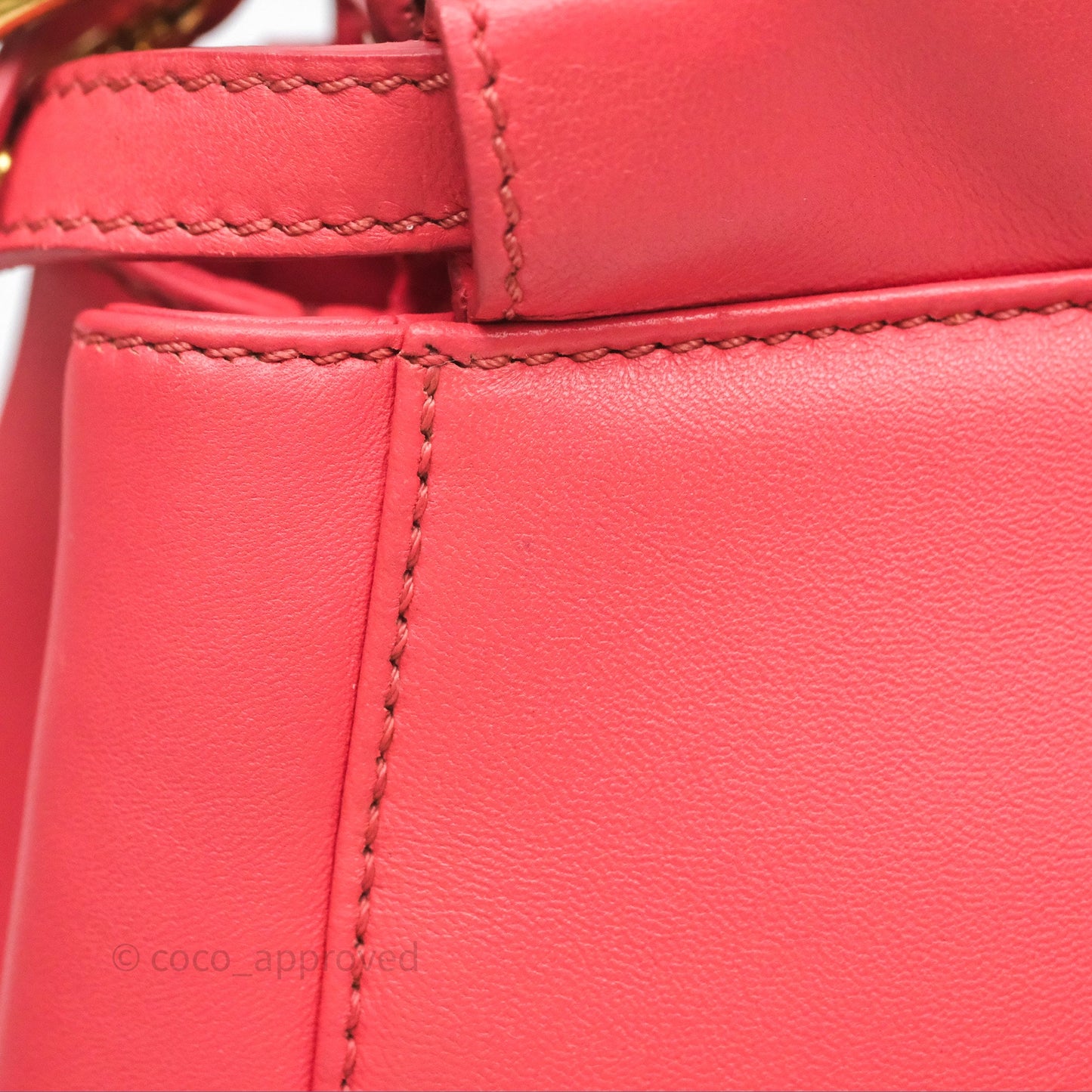 Fendi Nappa Mini Peekaboo Bag Hot Pink