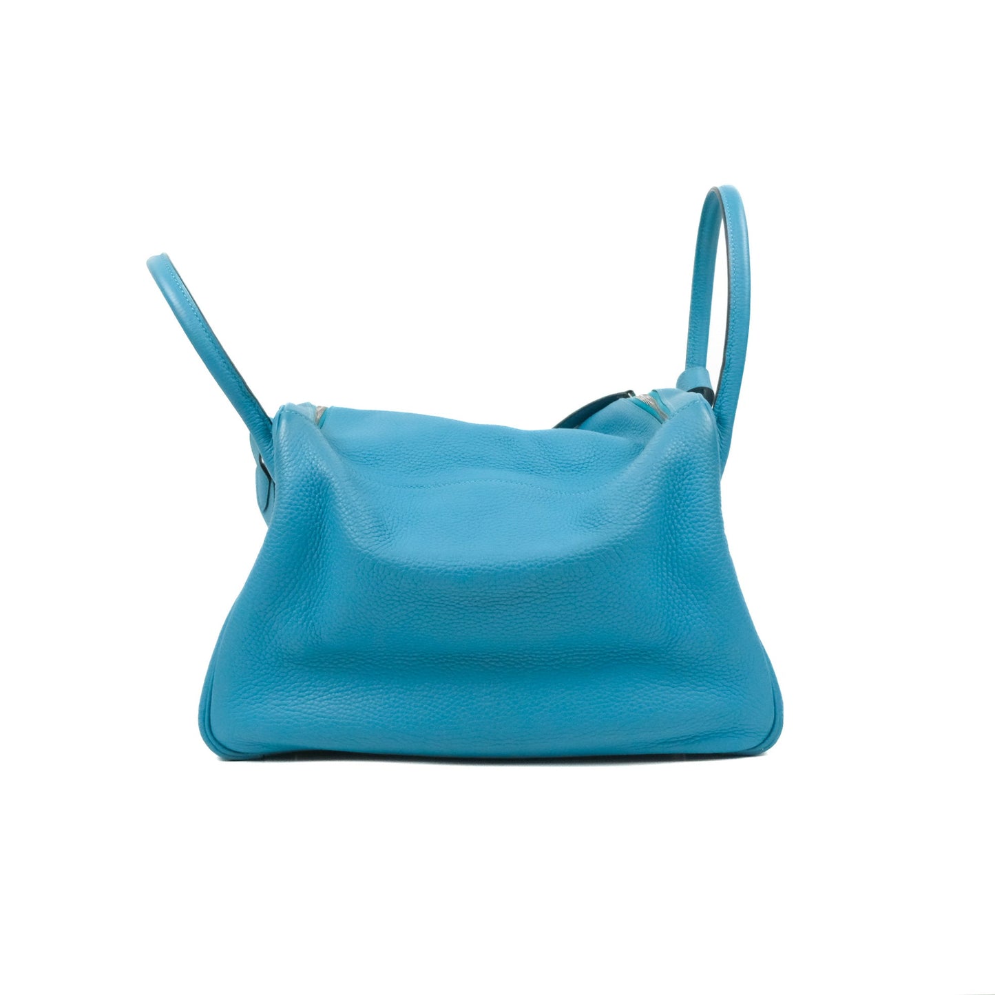 Hermès Lindy 34 Blue Paon Clemence Palladium Hardware