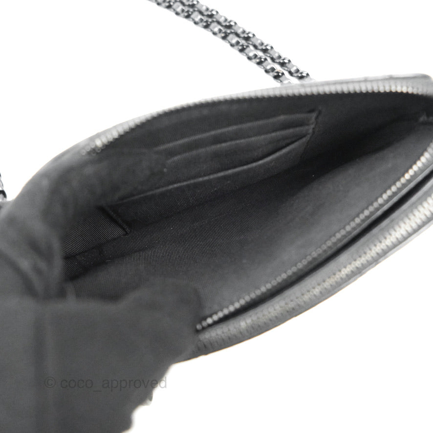 Chanel Gabrielle Clutch With Chain Aged Calfskin So Black