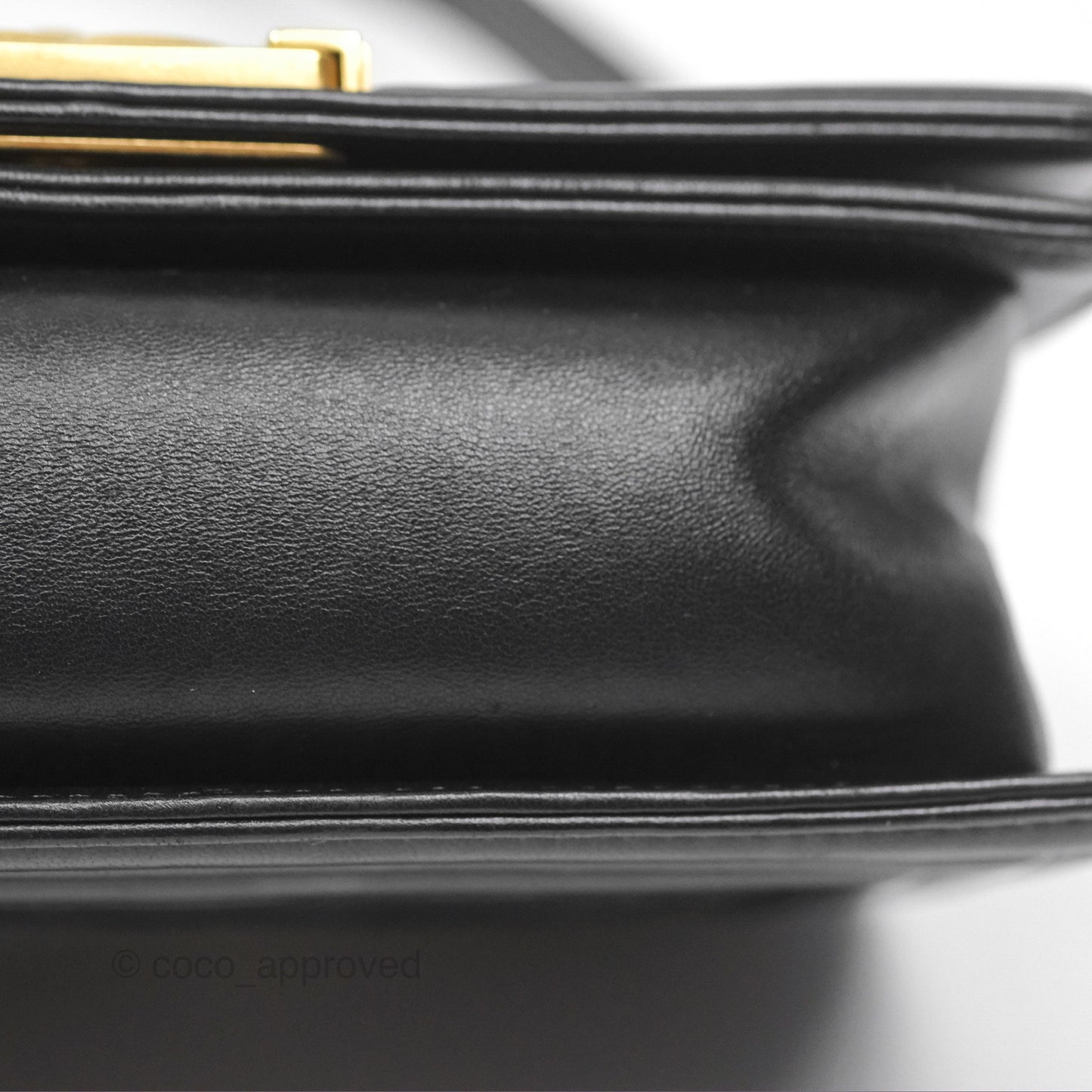 Chanel Small Boy Quilted Black Calfskin Gold Hardware