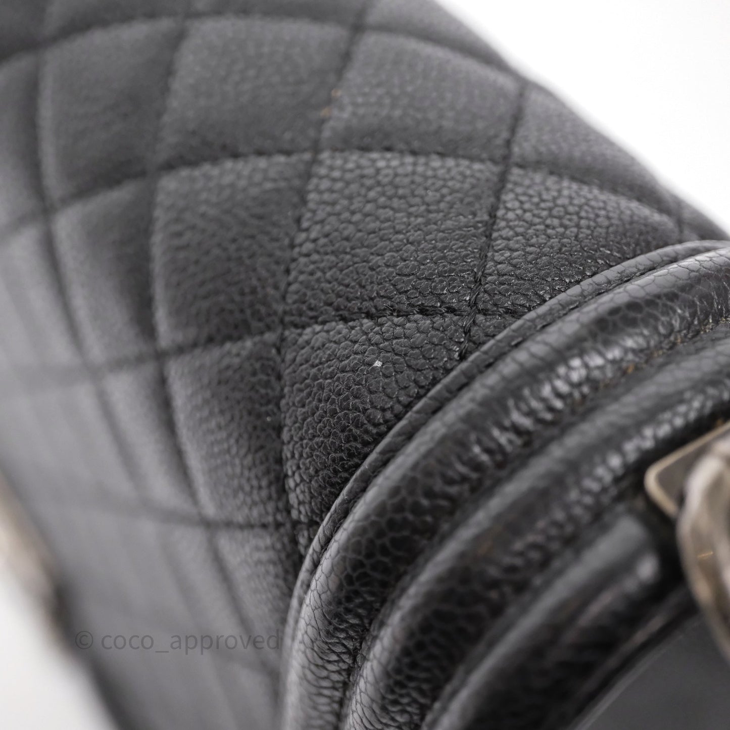 Chanel Quilted New Medium Boy Black Caviar Ruthenium Hardware