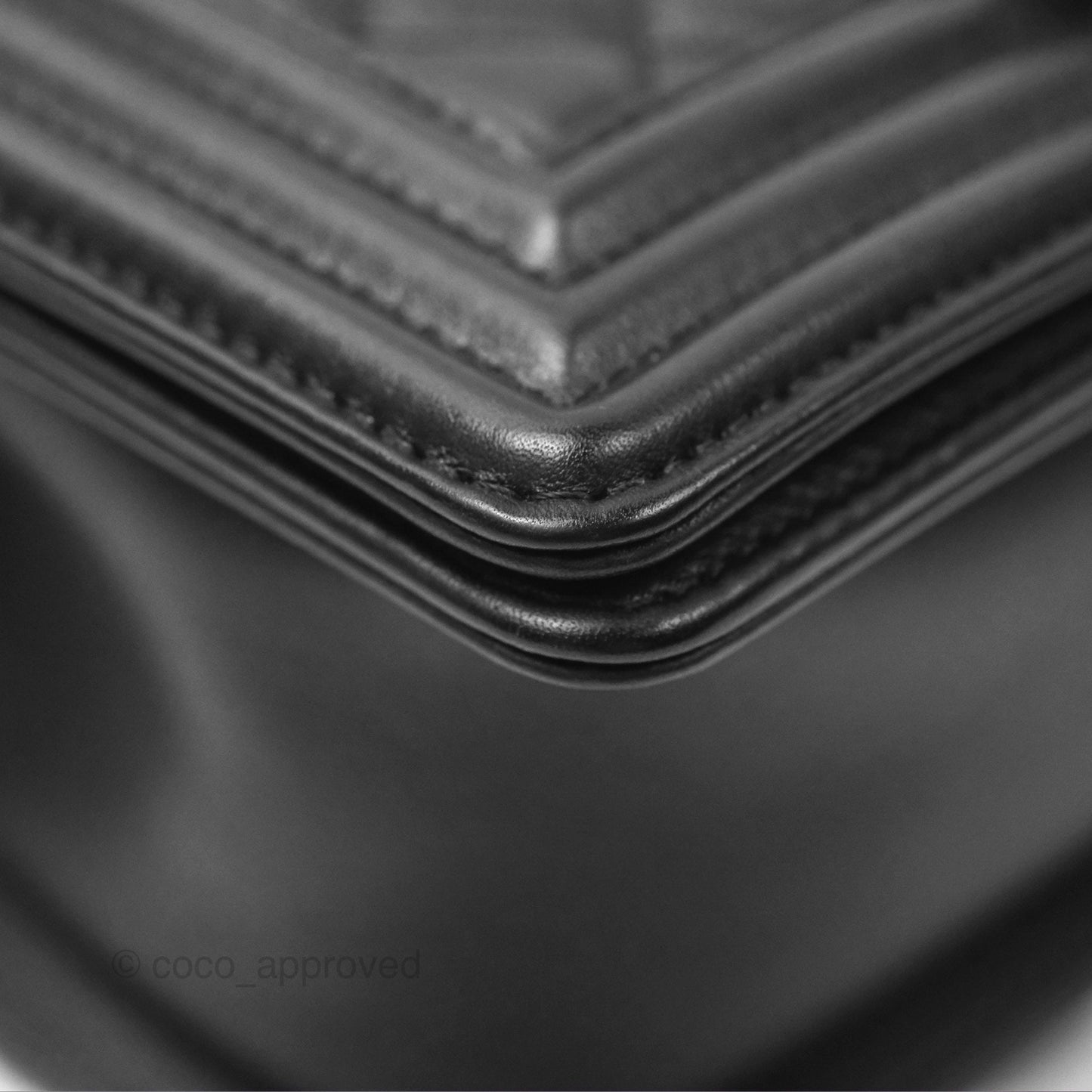 Chanel Small Boy Quilted Black Calfskin Ruthenium Hardware