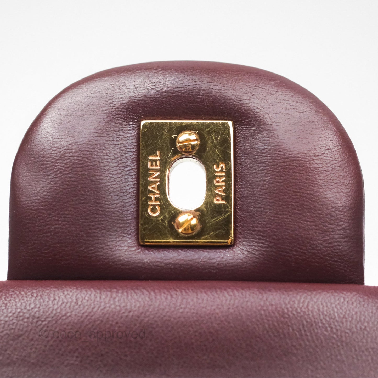 Chanel Jumbo Double Flap Burgundy Lambskin Gold Hardware