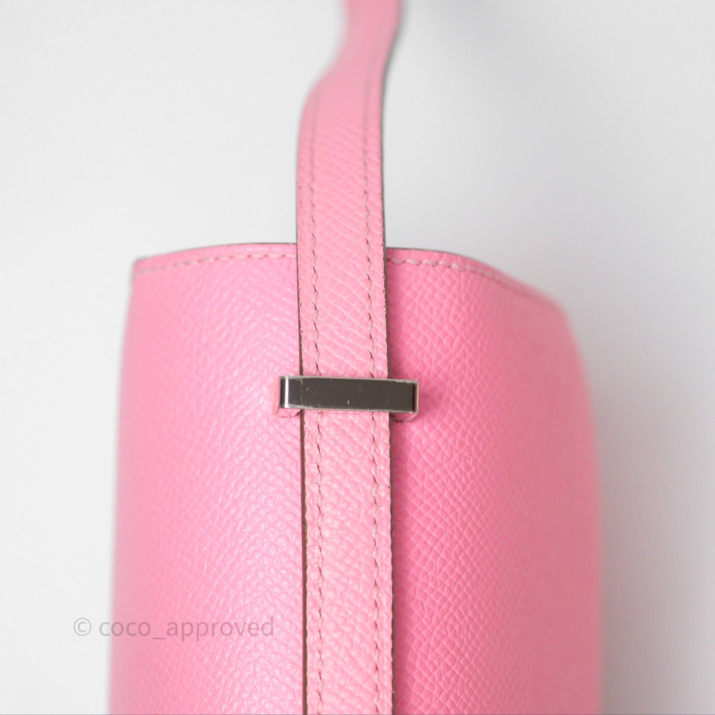 Hermès Constance Mini 18cm Rose d'ete Epsom Palladium Hardware