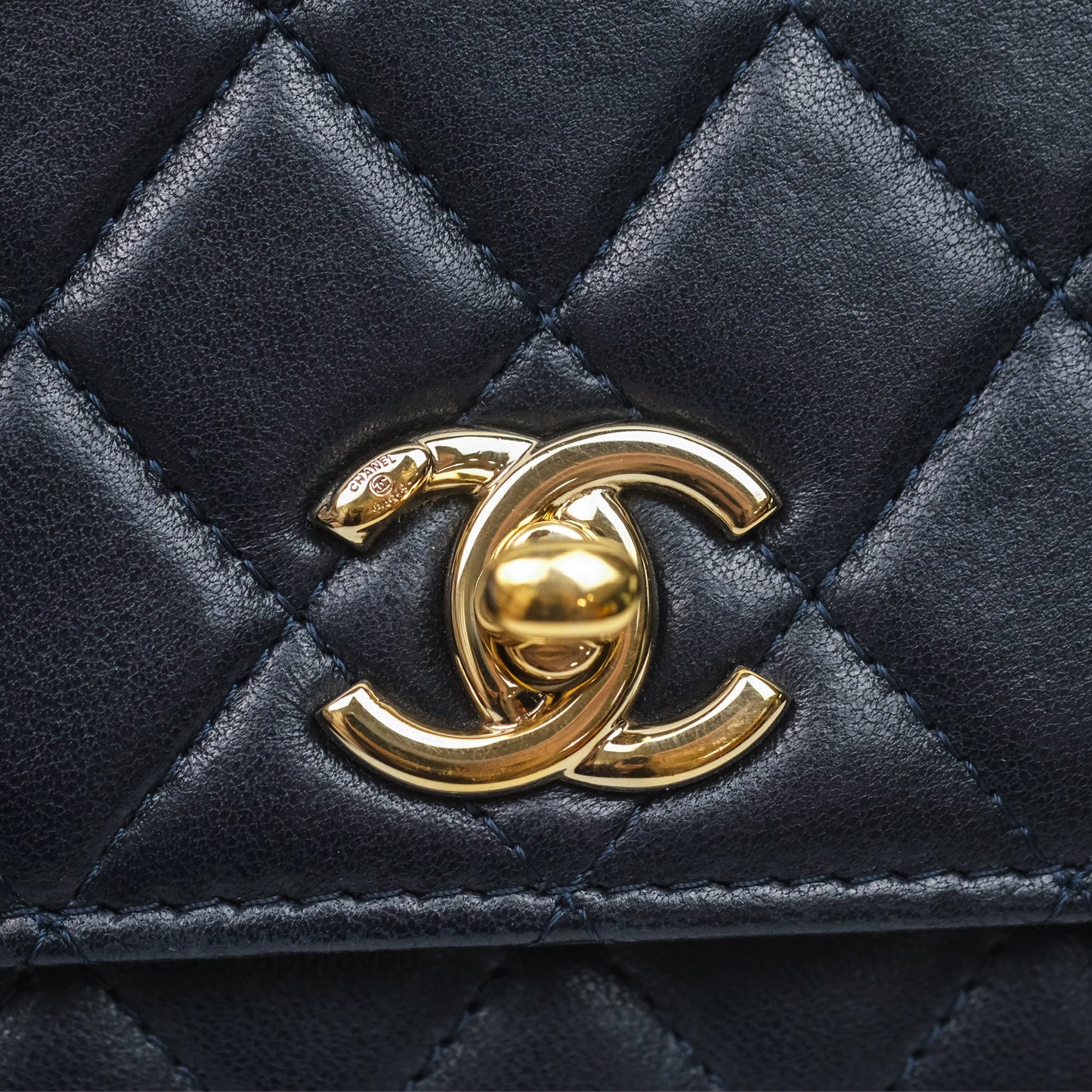 Chanel Trendy CC WOC Wallet On Chain Navy Lambskin Gold Hardware