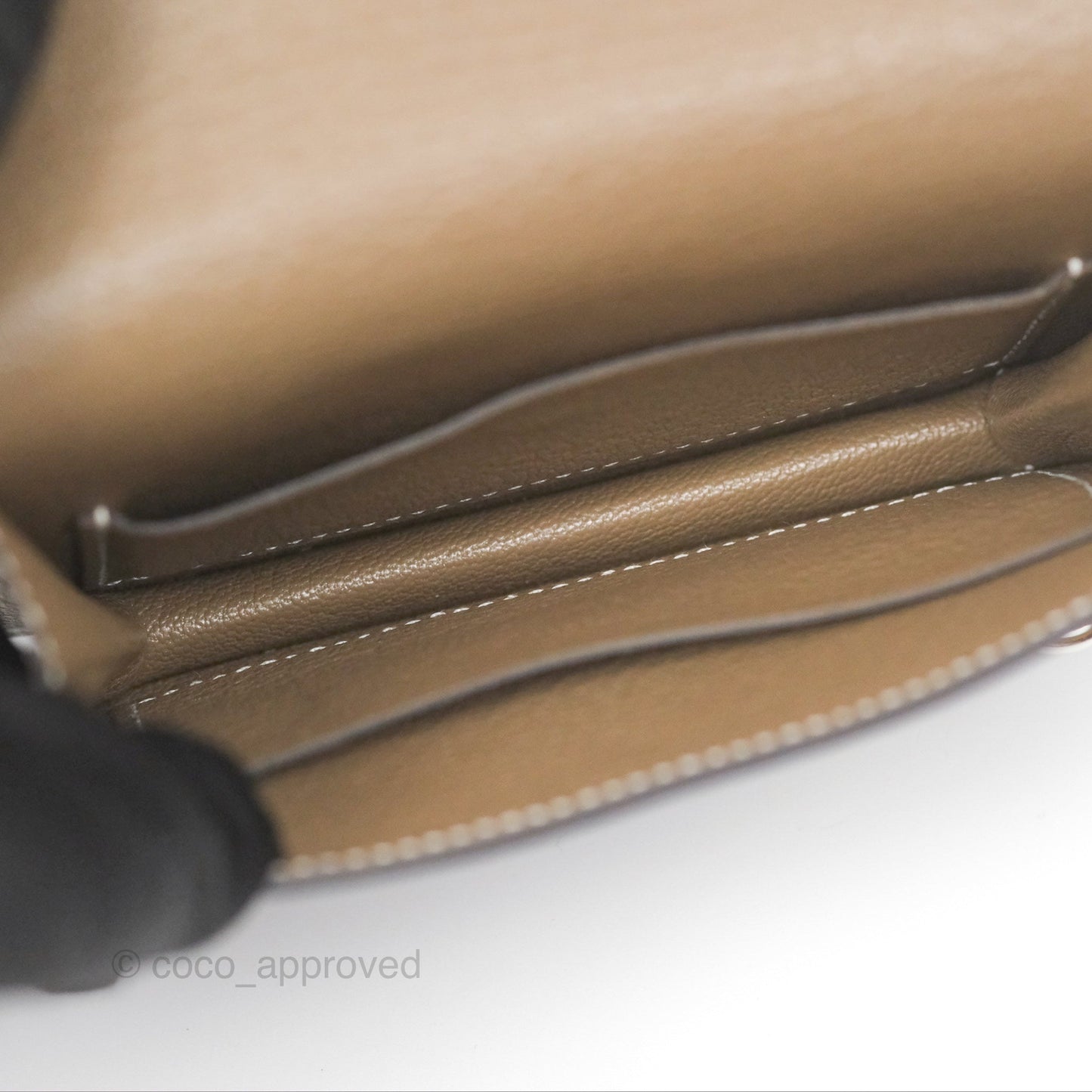 Hermès Roulis Slim Wallet Etoupe Chevre Mysore Palladium Hardware