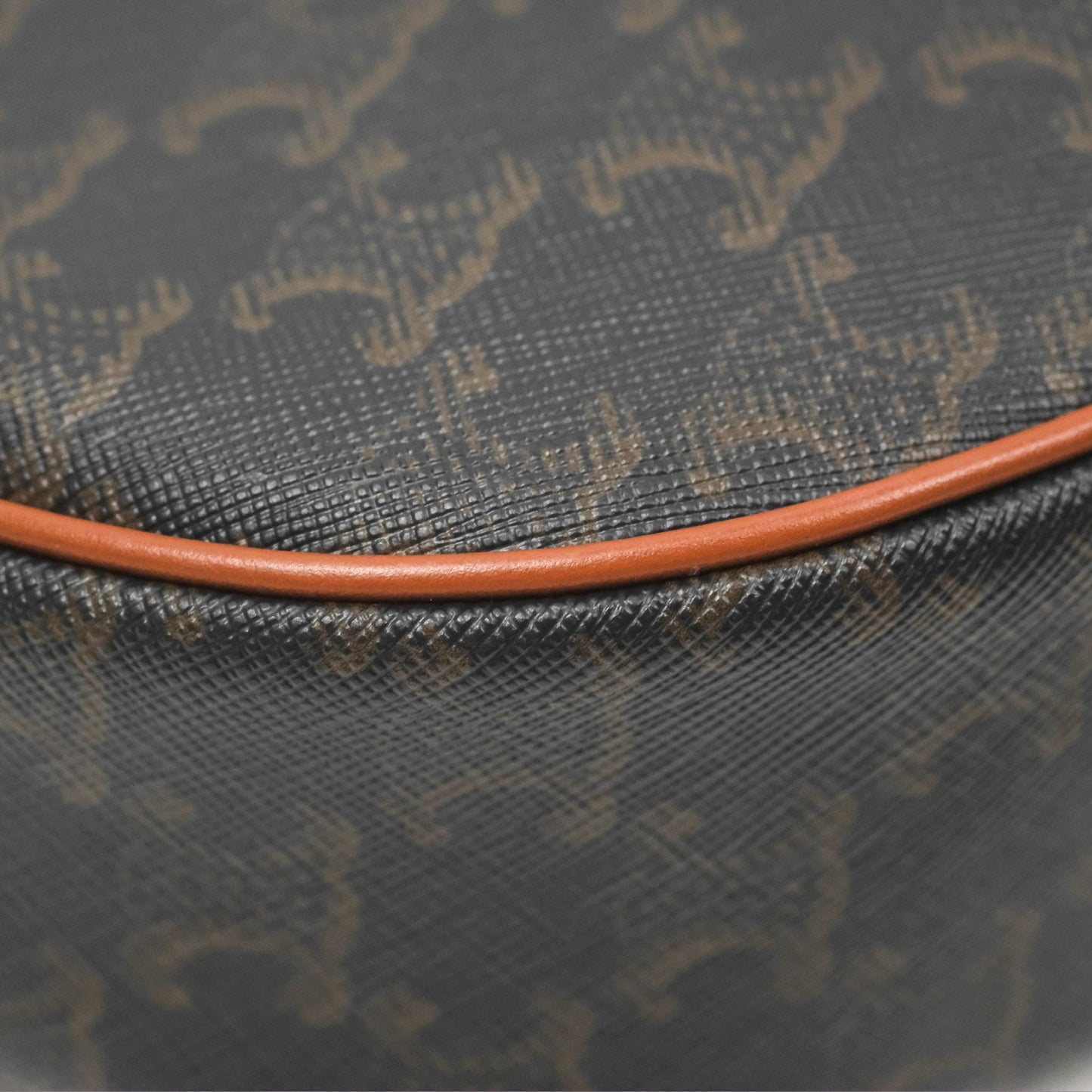 Celine Ava Bag In Triomphe Canvas Calfskin Tan