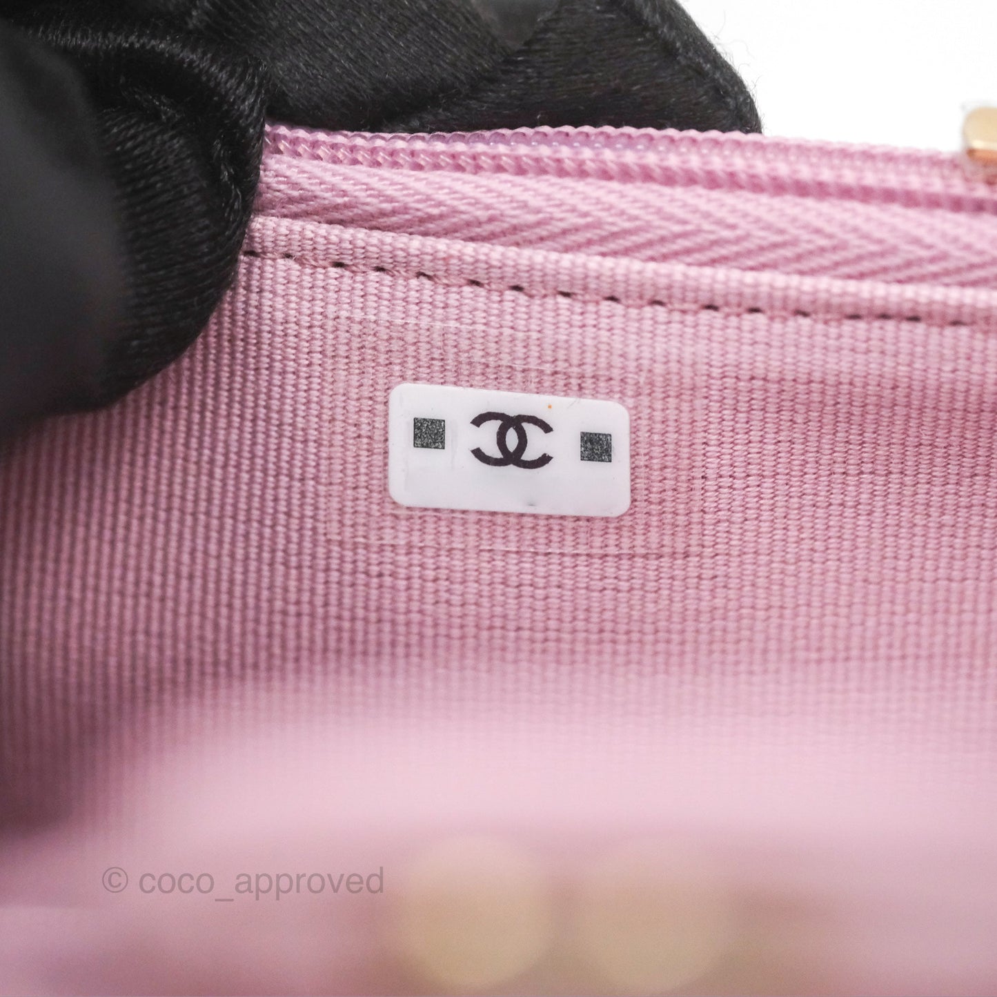 Chanel Quilted Flap Card Holder Caviar Pink Gold Hardware