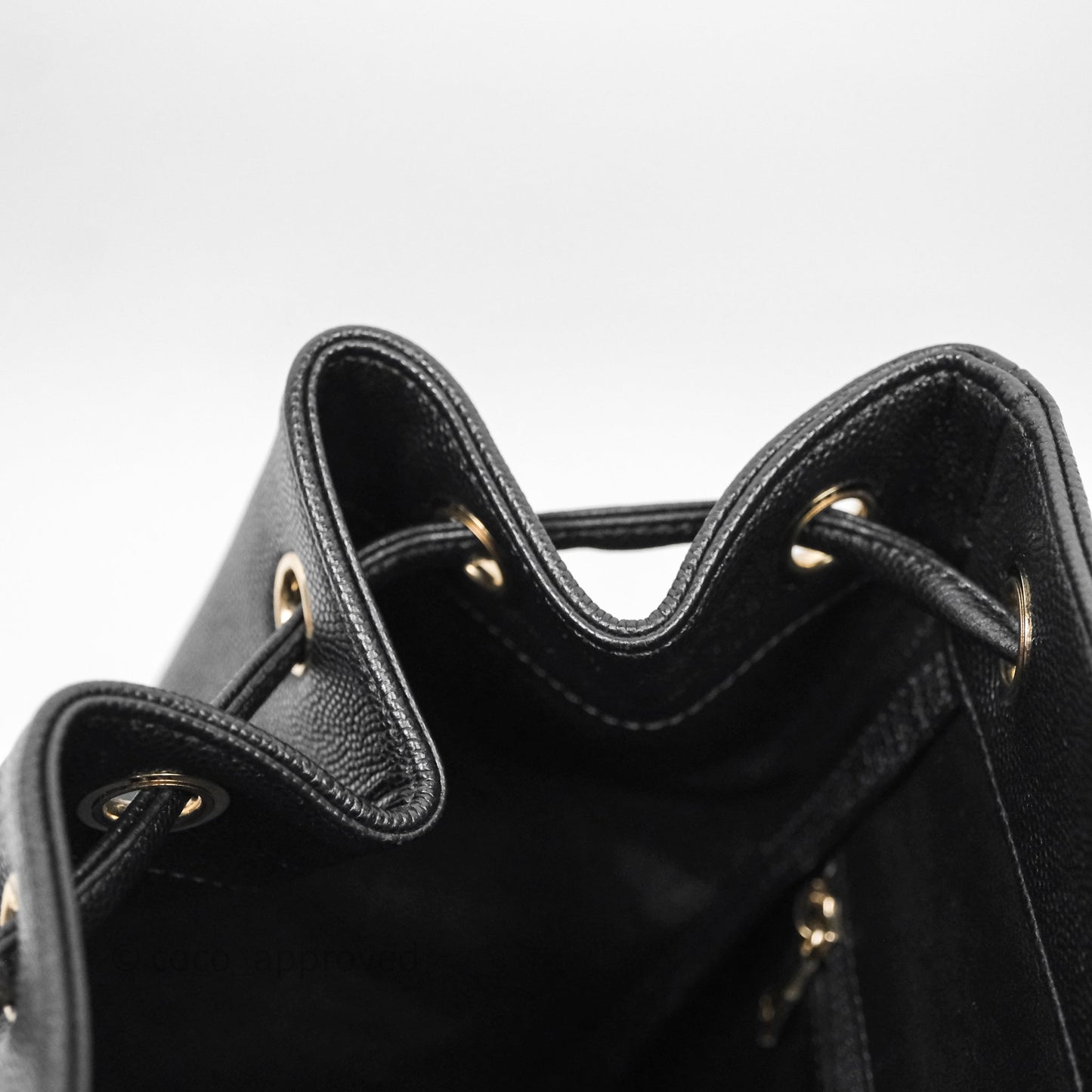 Chanel Quilted Business Affinity Backpack Black Caviar Gold Hardware
