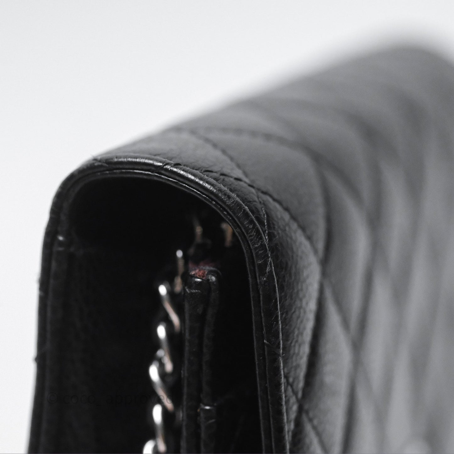 Chanel Quilted WOC Black Caviar Silver Hardware