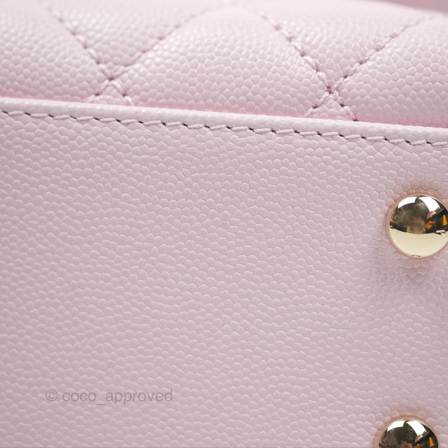 Chanel Small Coco Handle Light Pink Caviar Gold Hardware