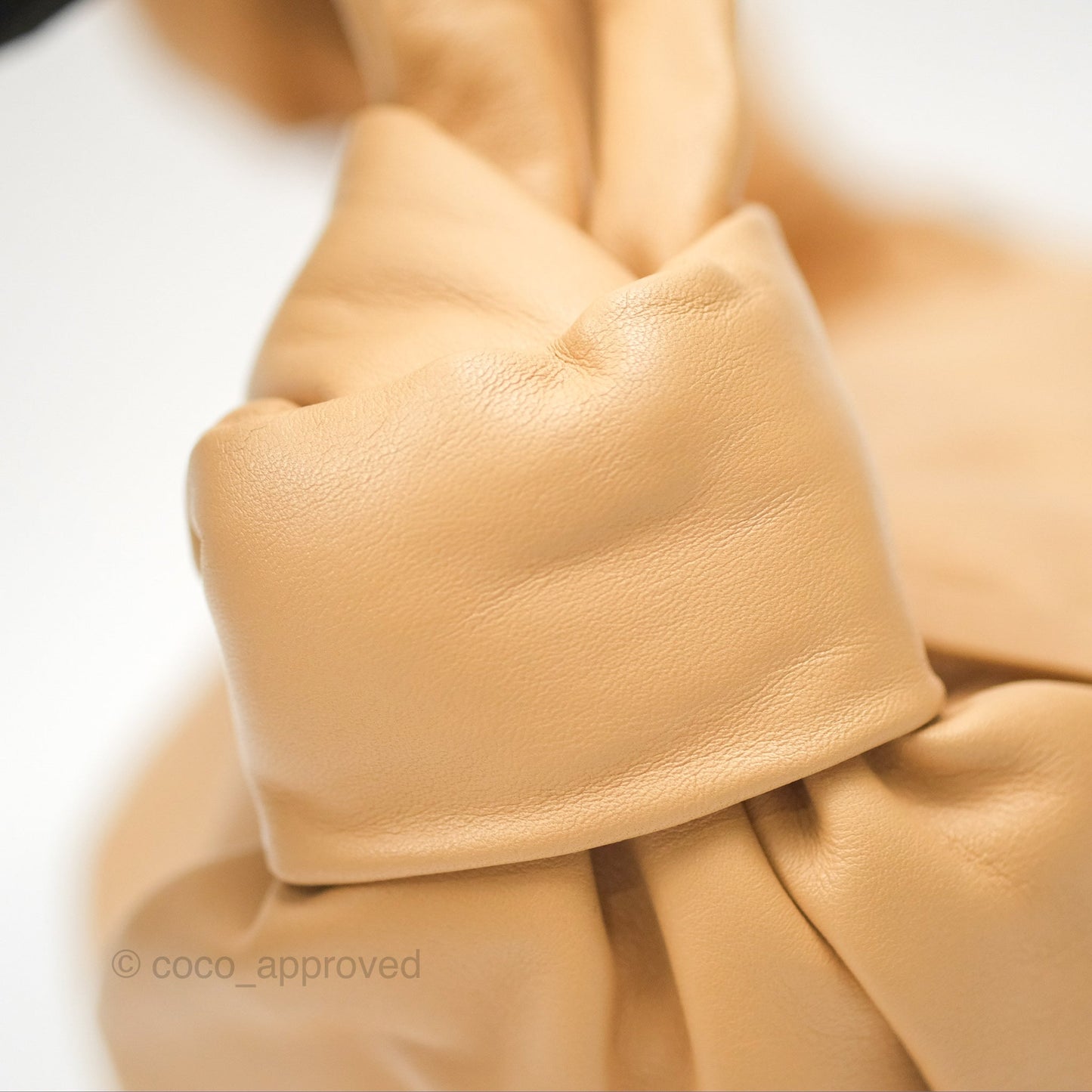 Bottega Veneta Teen Double Knot Hobo Almond Calfskin
