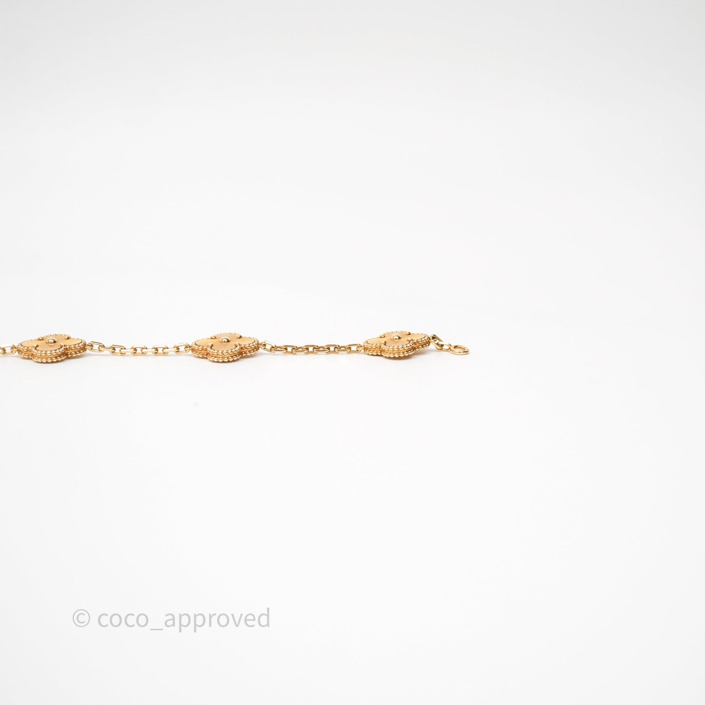Van Cleef & Arpels Vintage Alhambra 5 Motifs Yellow Gold Bracelet